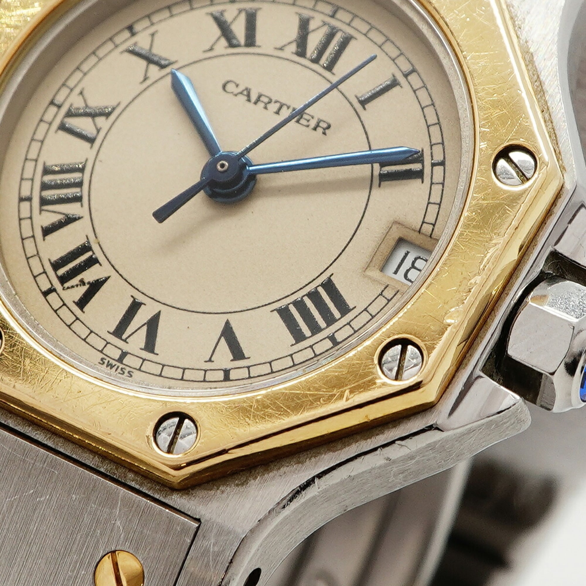 Cartier Santos Octagon SM W2001683 Ivory Dial Wo