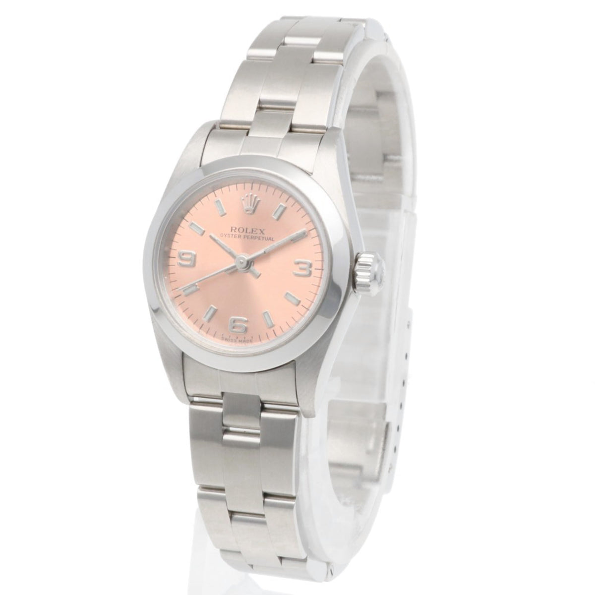 Rolex Oyster Perpetual 76080 Rosa Zifferblatt 26 mm Uhr