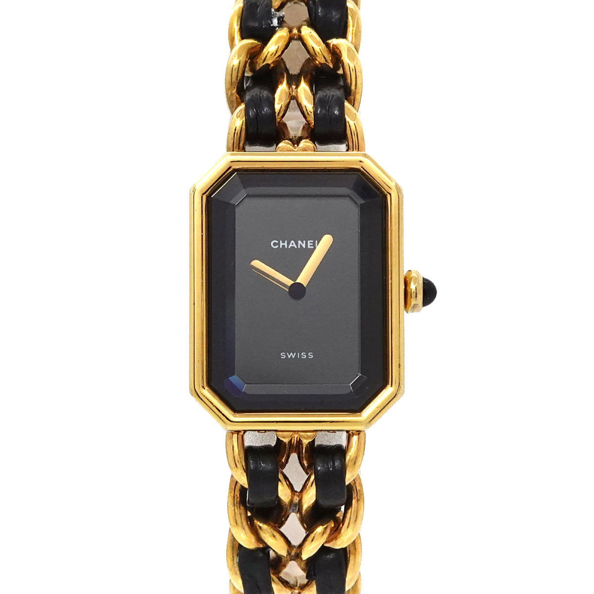 CHANEL Premiere Women's Watch, Size M, H0001, Black and Gold, Quartz Movement