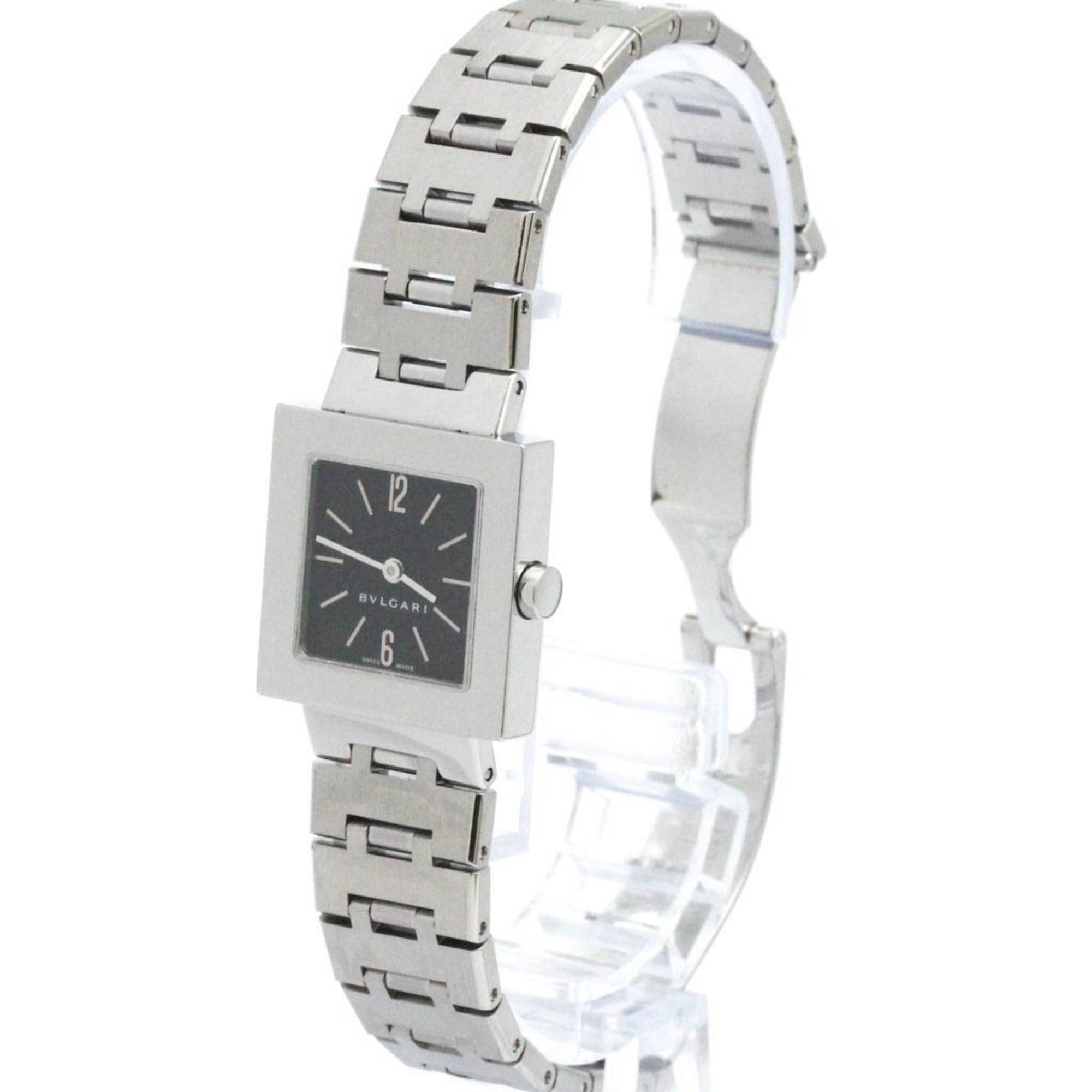 BVLGARI Quadrato roestvrijstalen quartz dameshorloge SQ22SSS