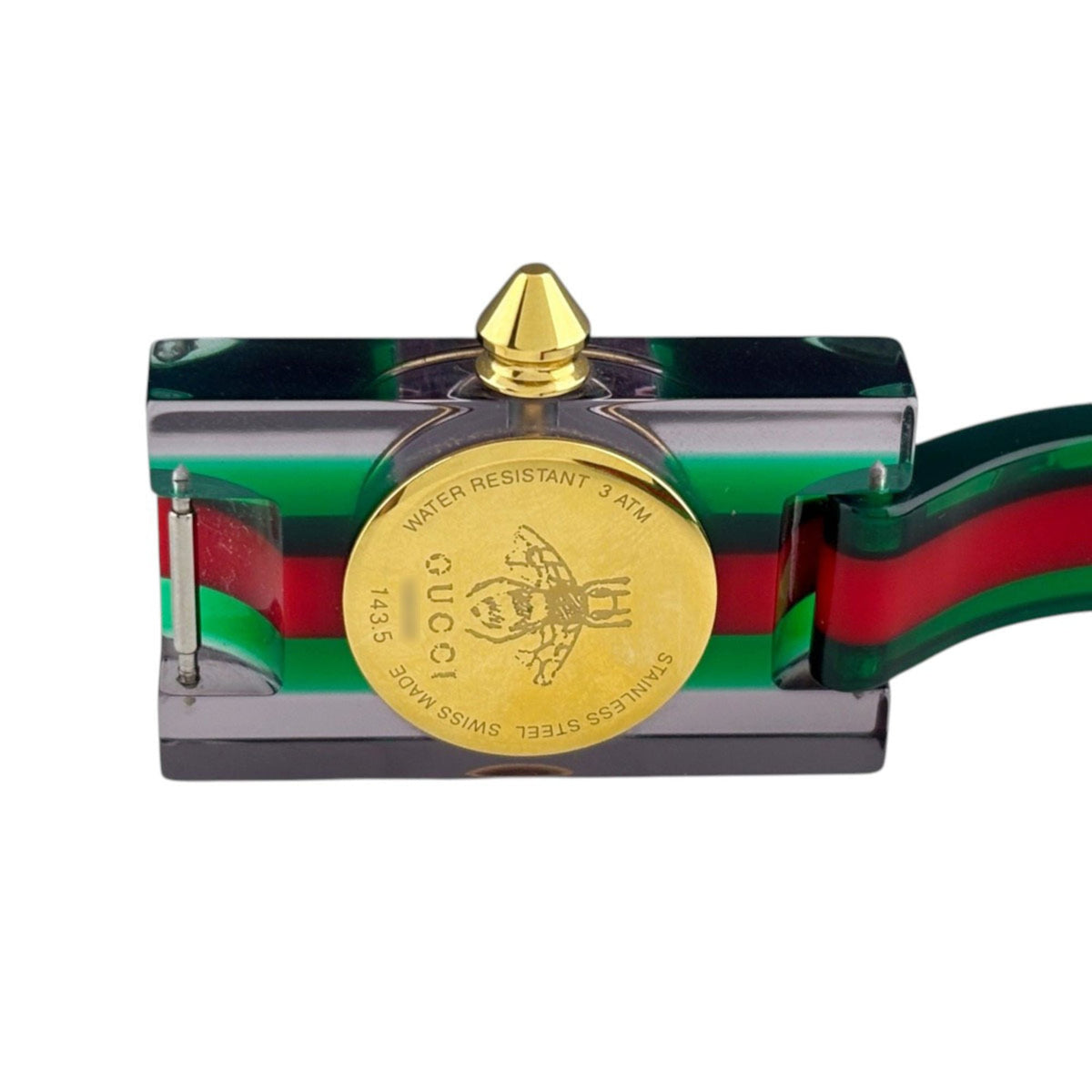 Gucci Vintage Web 143.5 met gouden wijzerplaat, 24 mm horloge