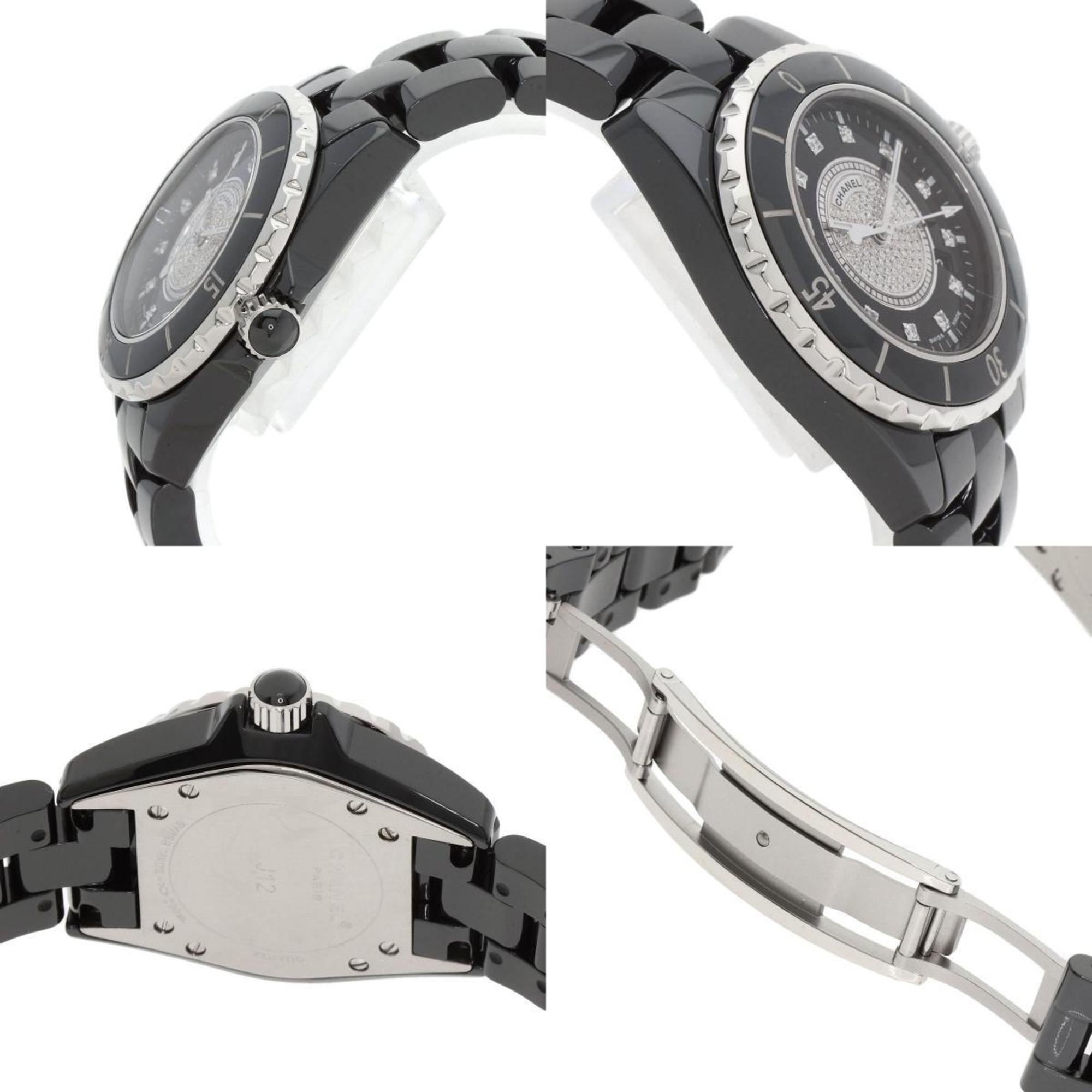 CHANEL H2122 J12 33 mm Damenuhr aus Keramik mit Diamant in der Mitte