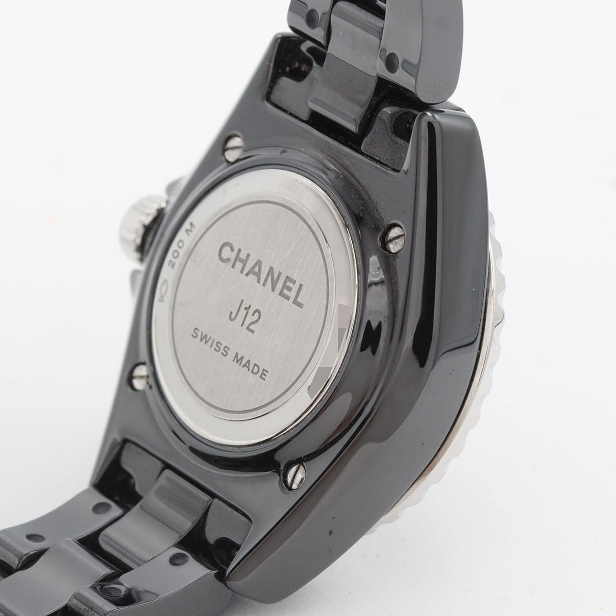 Chanel J12 Phantom 33mm Ceramic H6346 Quartz Watch
