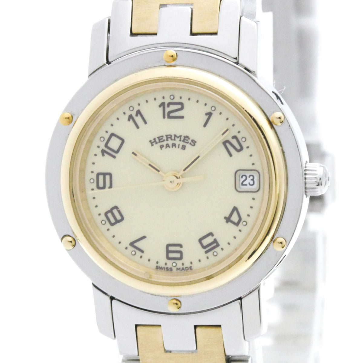 Montre Hermes Clipper CL4.220 Ivoire avec cadran de 24 mm