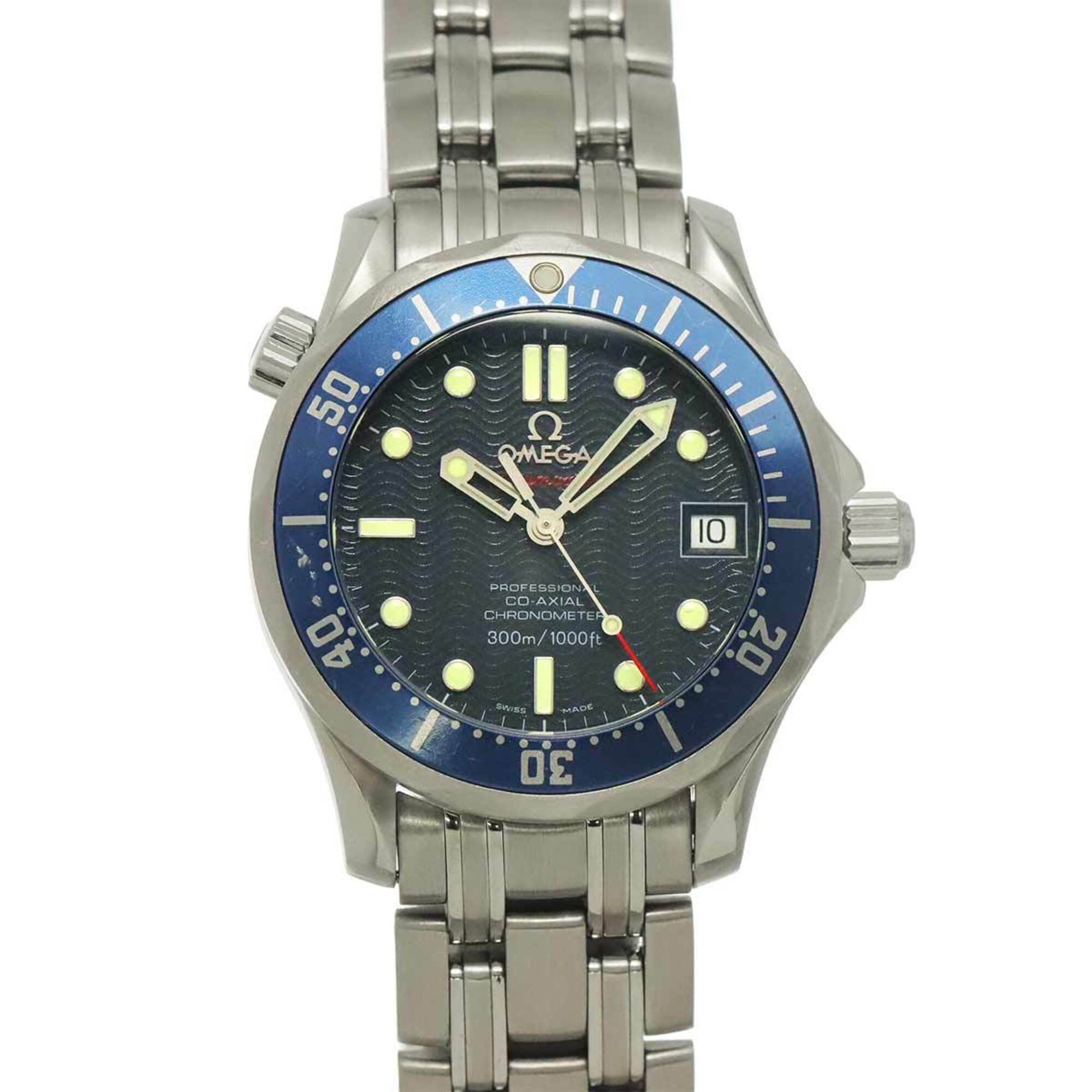 Omega Seamaster 300 Professional Co-Axial 2222 80 Boys' Watch, Date, Blue, Automatic Winding