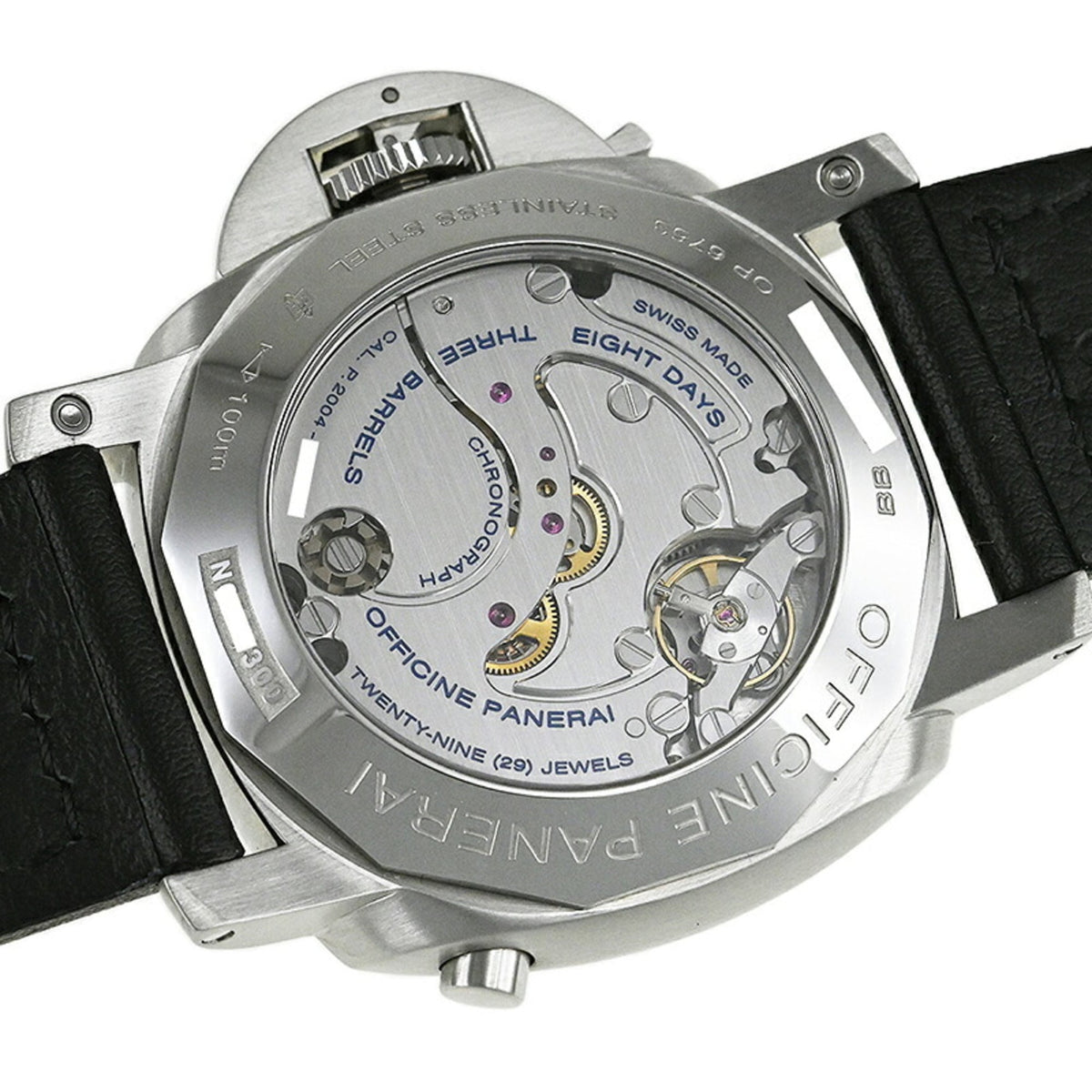 Panerai Luminor Chrono Monopulsante 8 Tage GMT PAM00275 Schwarz Zifferblatt 44 mm Uhr