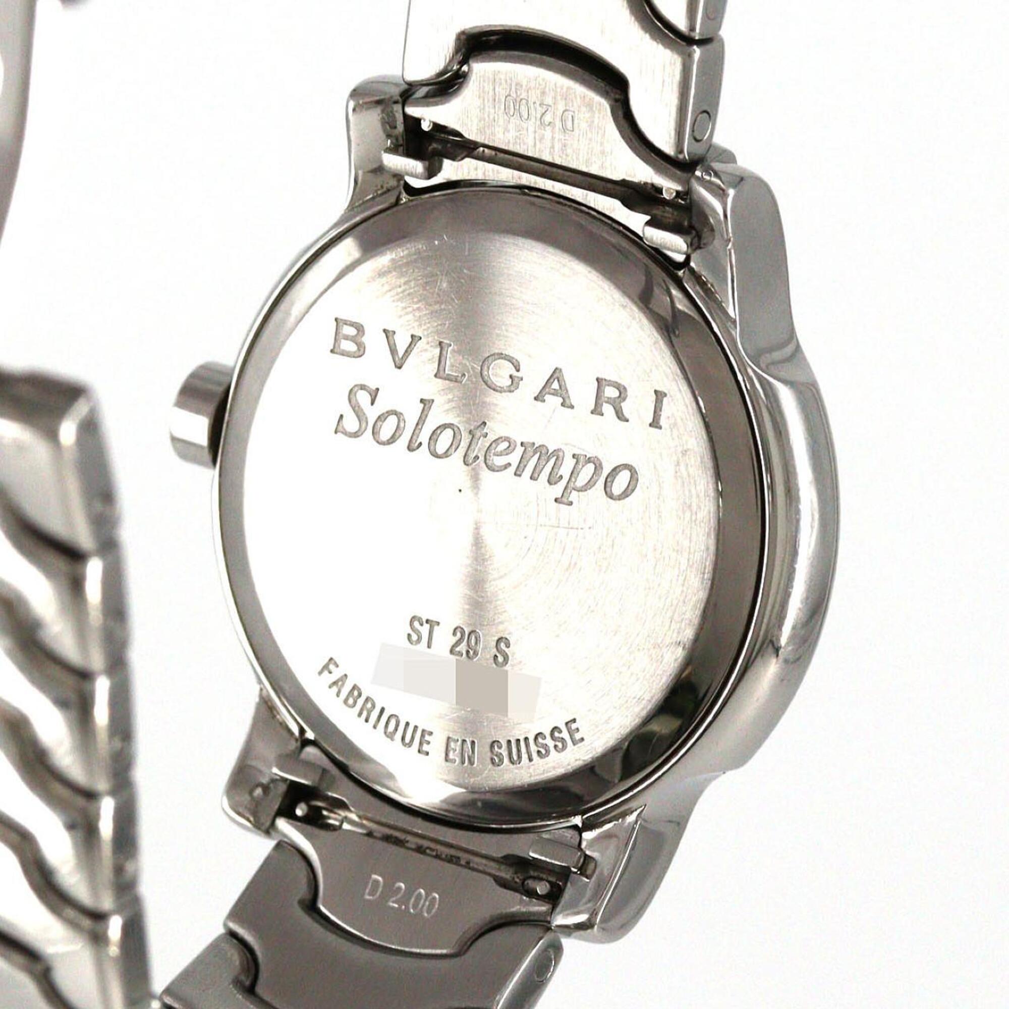 Bulgari Solotempo ST29S ST29BSSD Stainless Steel Quartz
