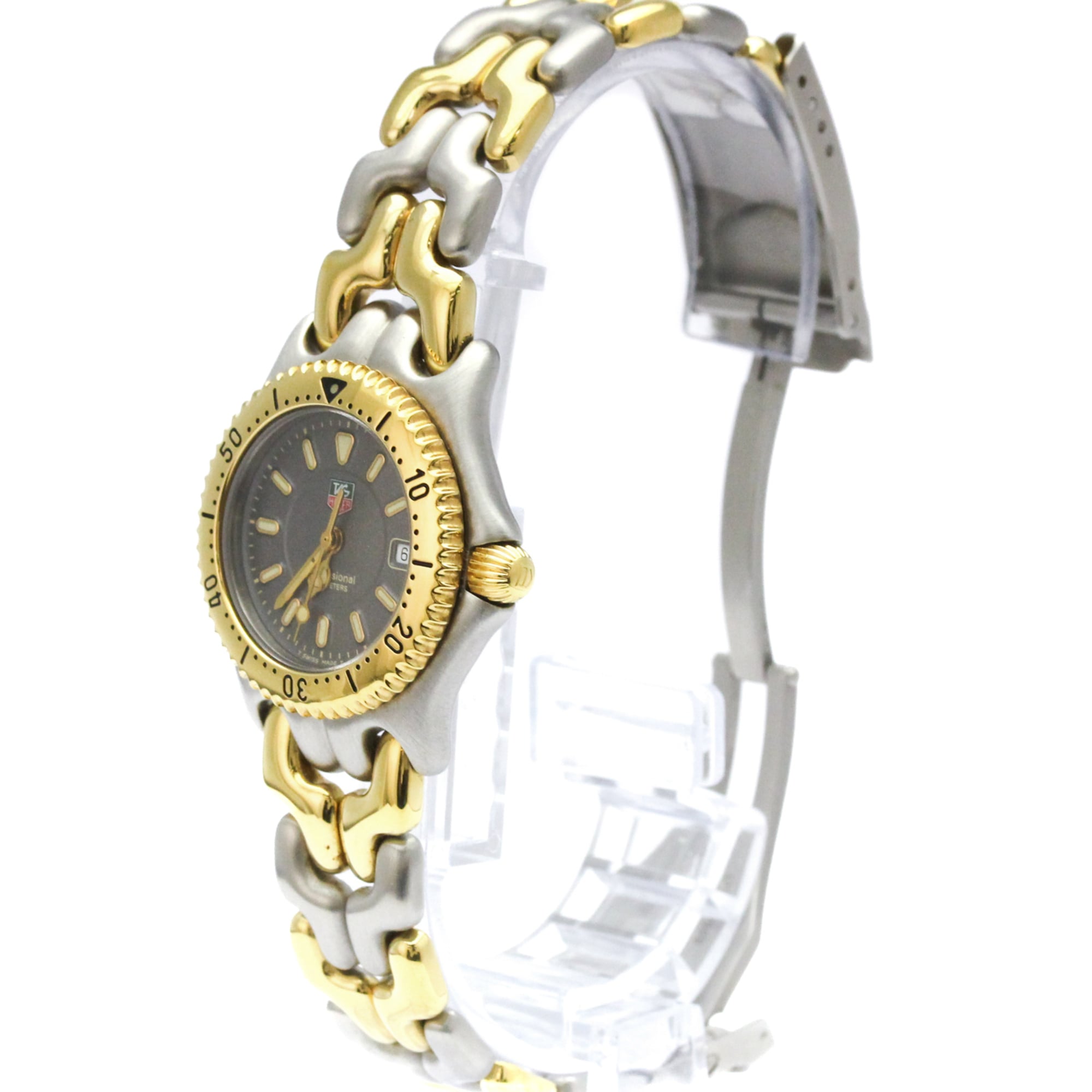 TAG HEUER Sel 200M Gold Plated Steel Ladies Watch WG1320 Polished