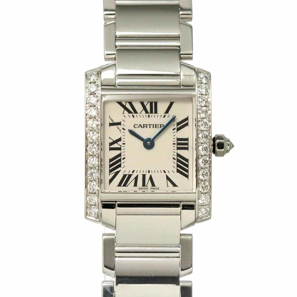 Cartier Tank Francaise SM SS Quartz Watch CARTIER Tank Française Medium Stainless Steel Diamond Watch  main image 2