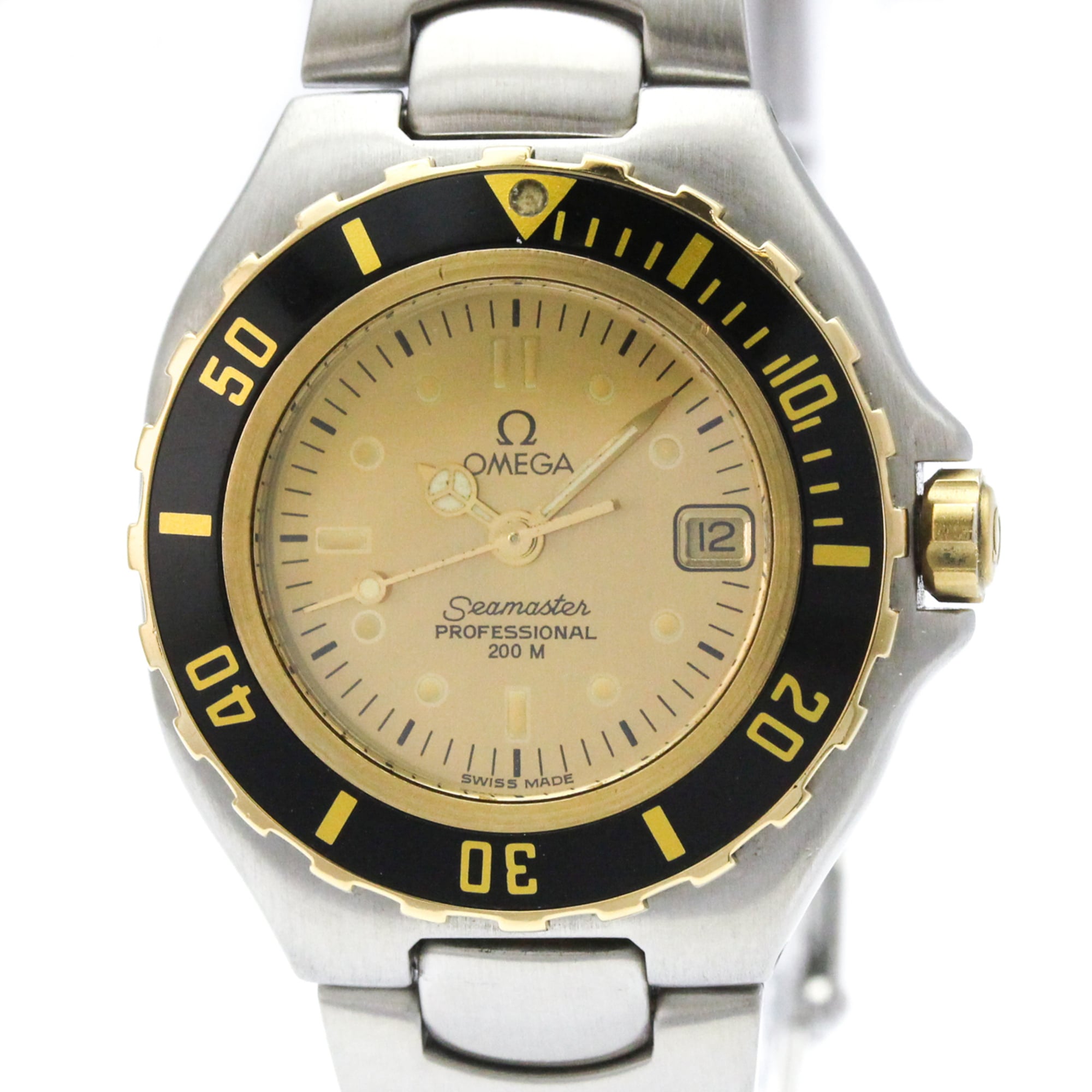 Omega Seamaster 7.961.041 Gold Dial 30mm Watch