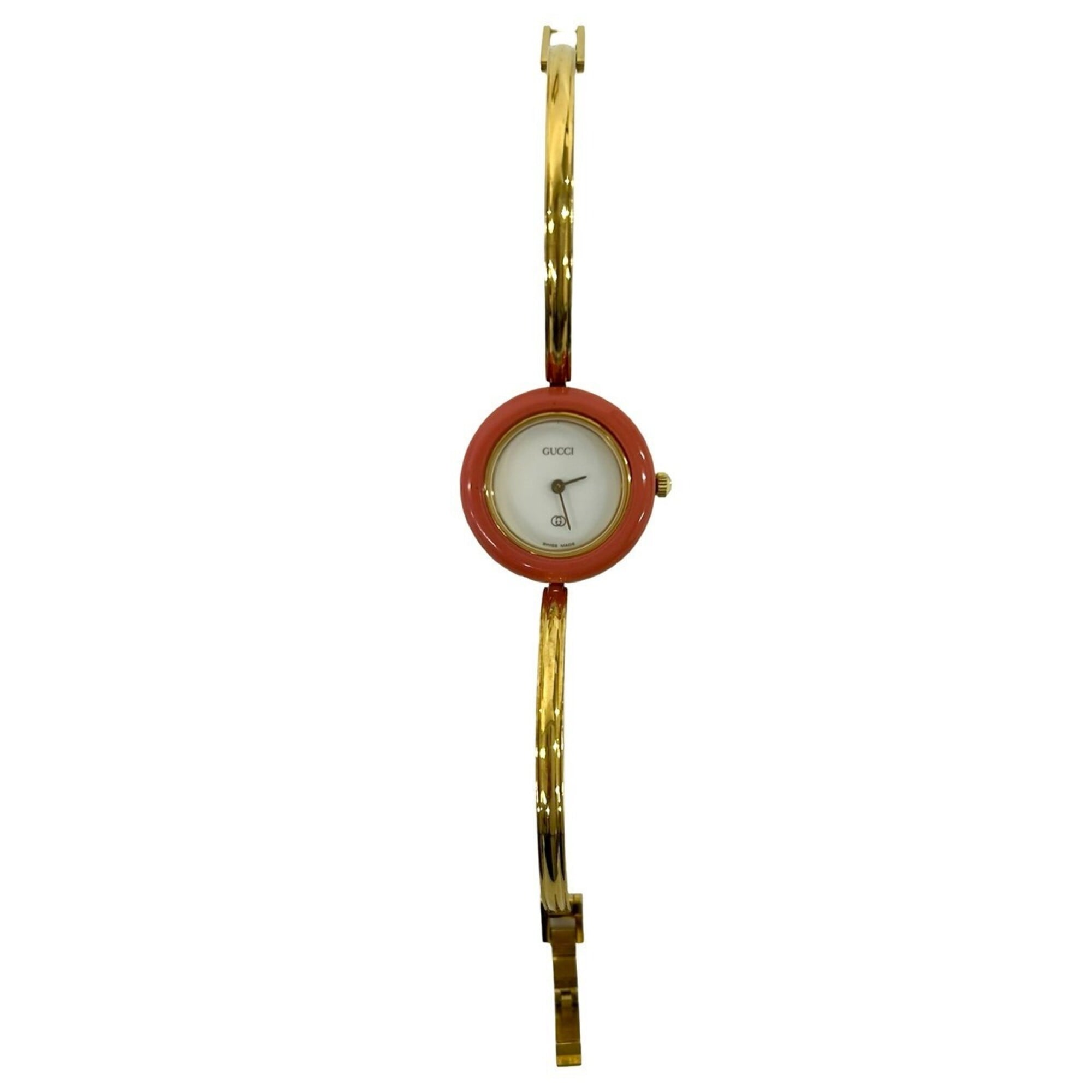 GUCCI Vintage Changeable Bezel Sherry Line GP Watch Wristwatch Gold 30