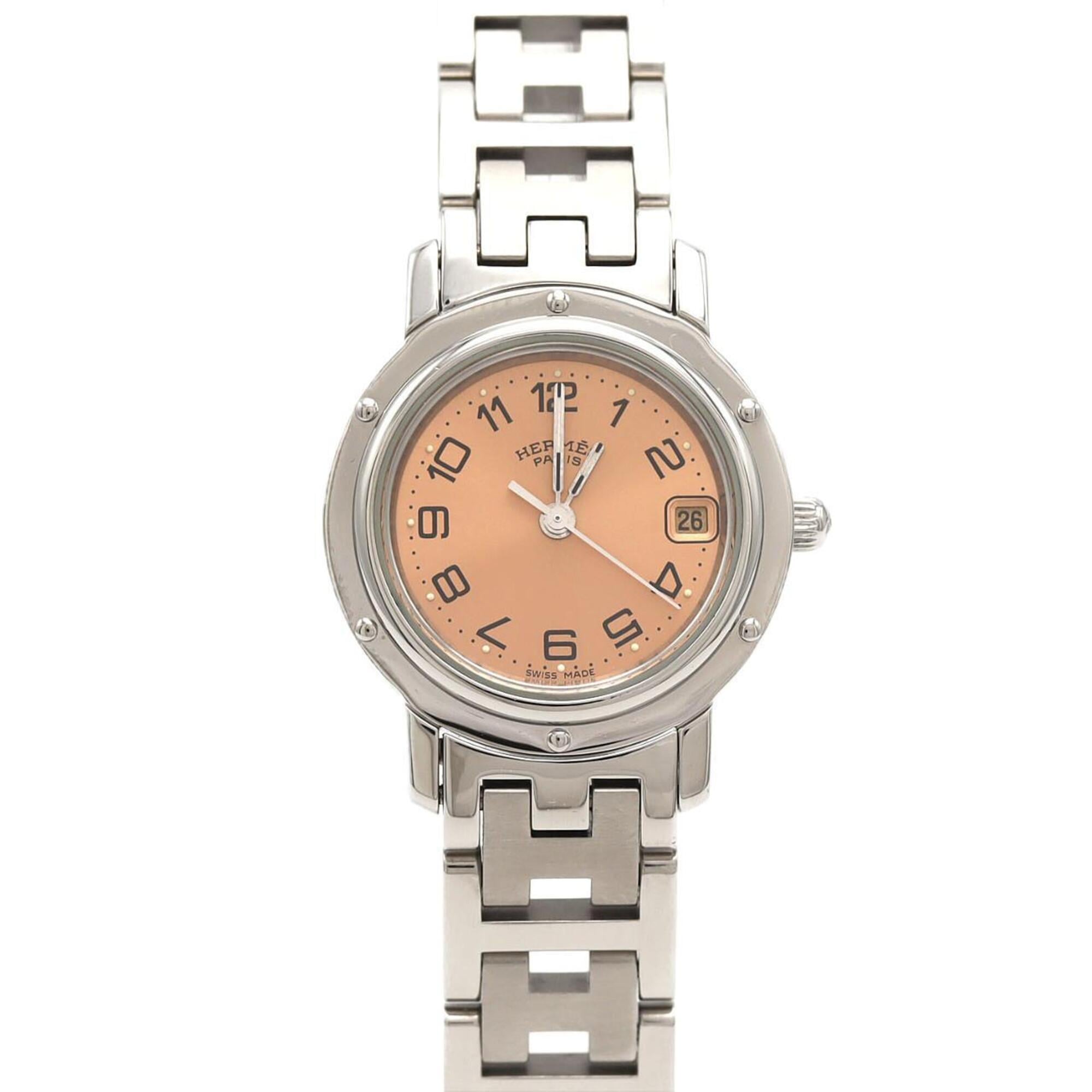 Hermes Clipper CL4.210 Pink Dial 24mm Watch