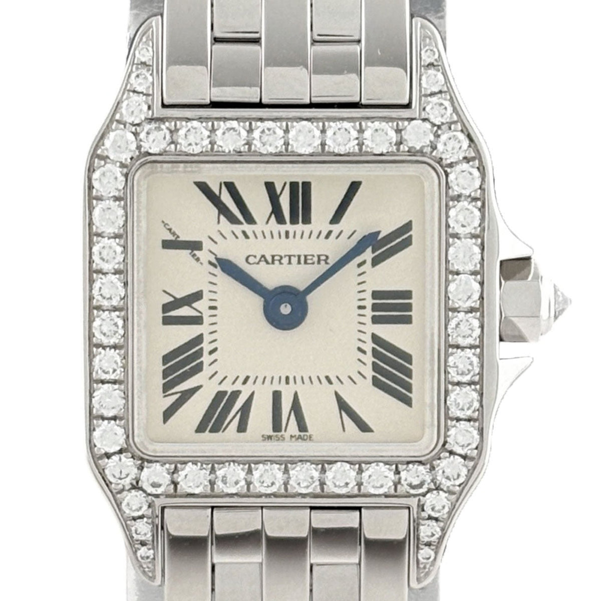 Cartier Santos Demoiselle Mini WF9005Y8 Silver Dial 17mm Watch