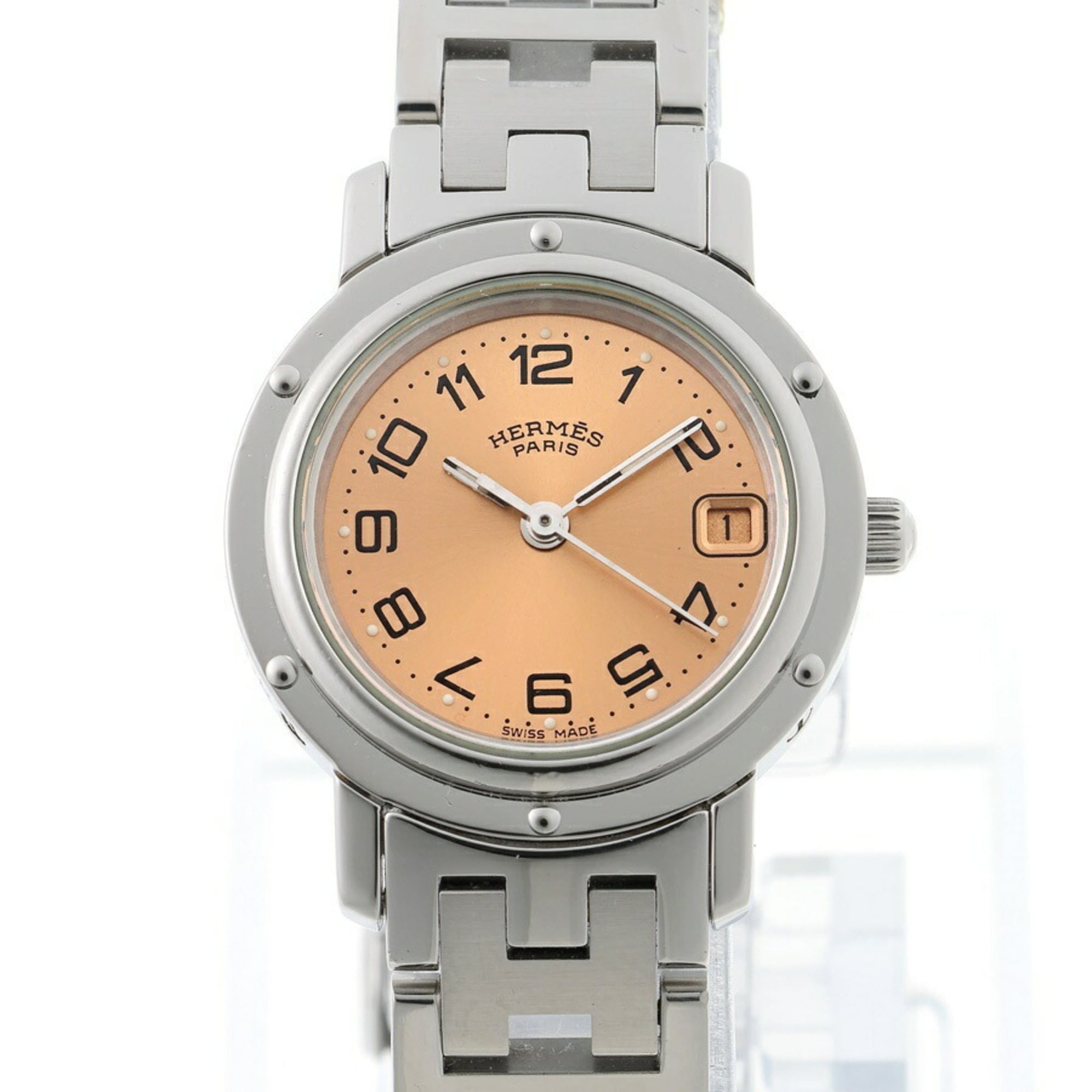 Hermes Clipper CL4.210 Pink Dial 24mm Watch