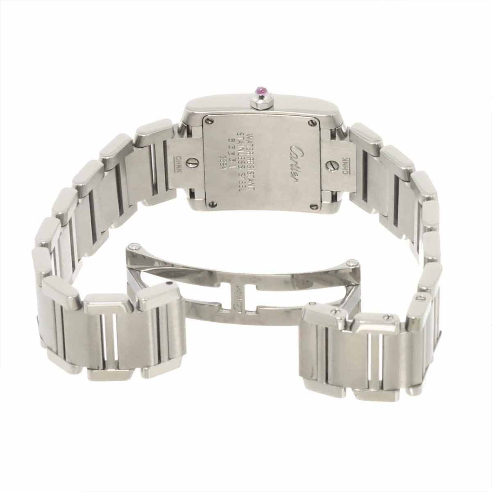 Cartier Tank Francaise SM W51028Q3 Pink shell Dial 20mm Watch