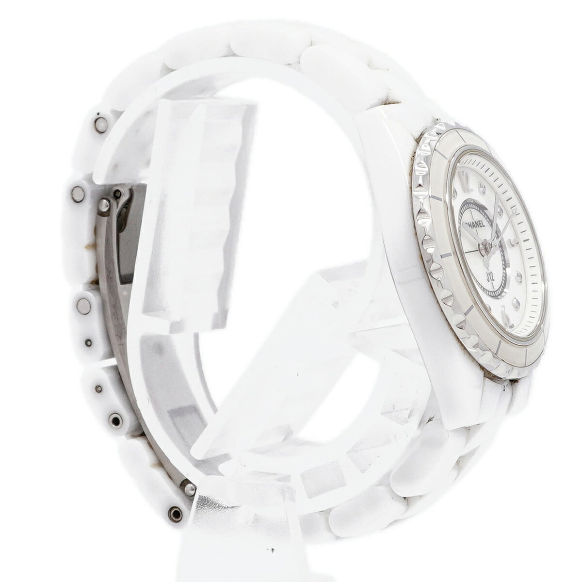 Chanel J12 8P Diamond H2570 White Dial 28mm Watch
