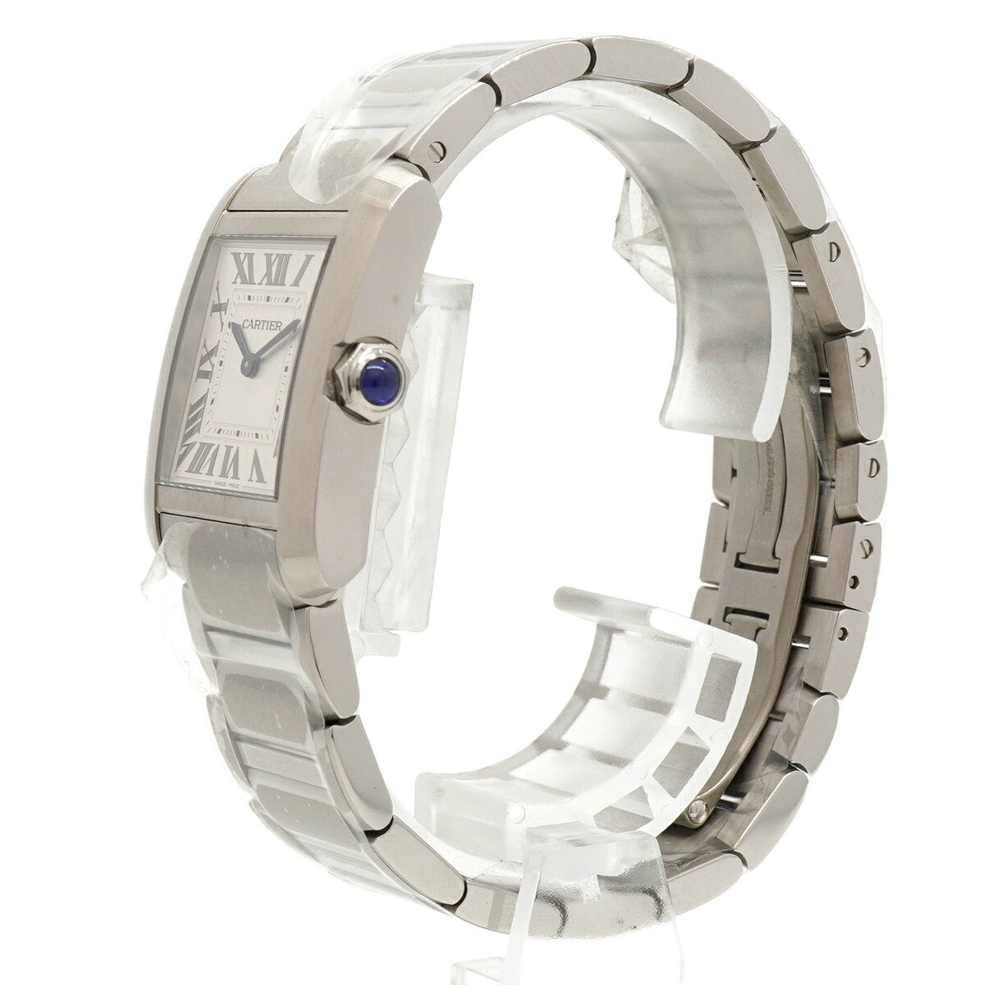Cartier Tank WSTA0074 Silver Dial Stainless steel 27mm Watch