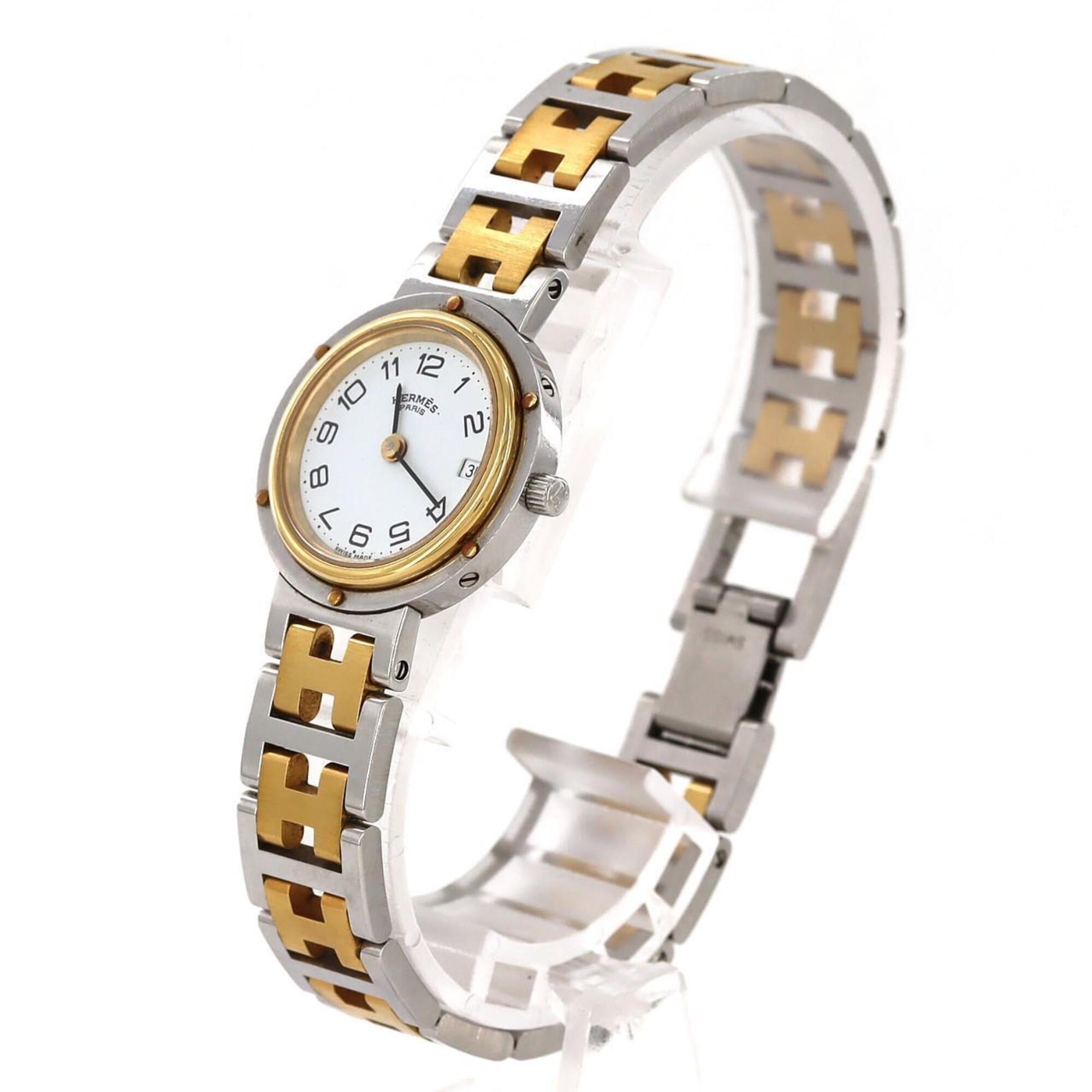 Hermes Clipper Combination SSxGP Quartz Watch
