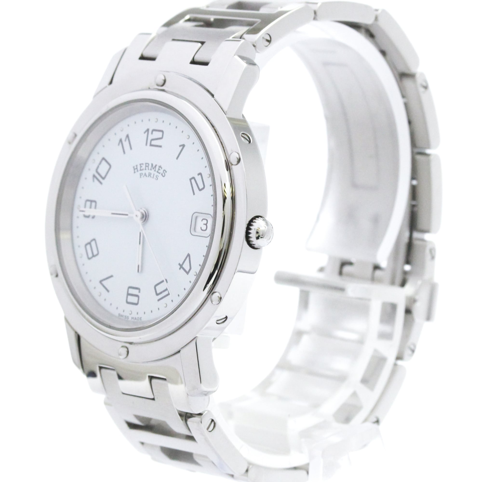 Hermes Clipper CL6.710 White Dial 36mm Watch