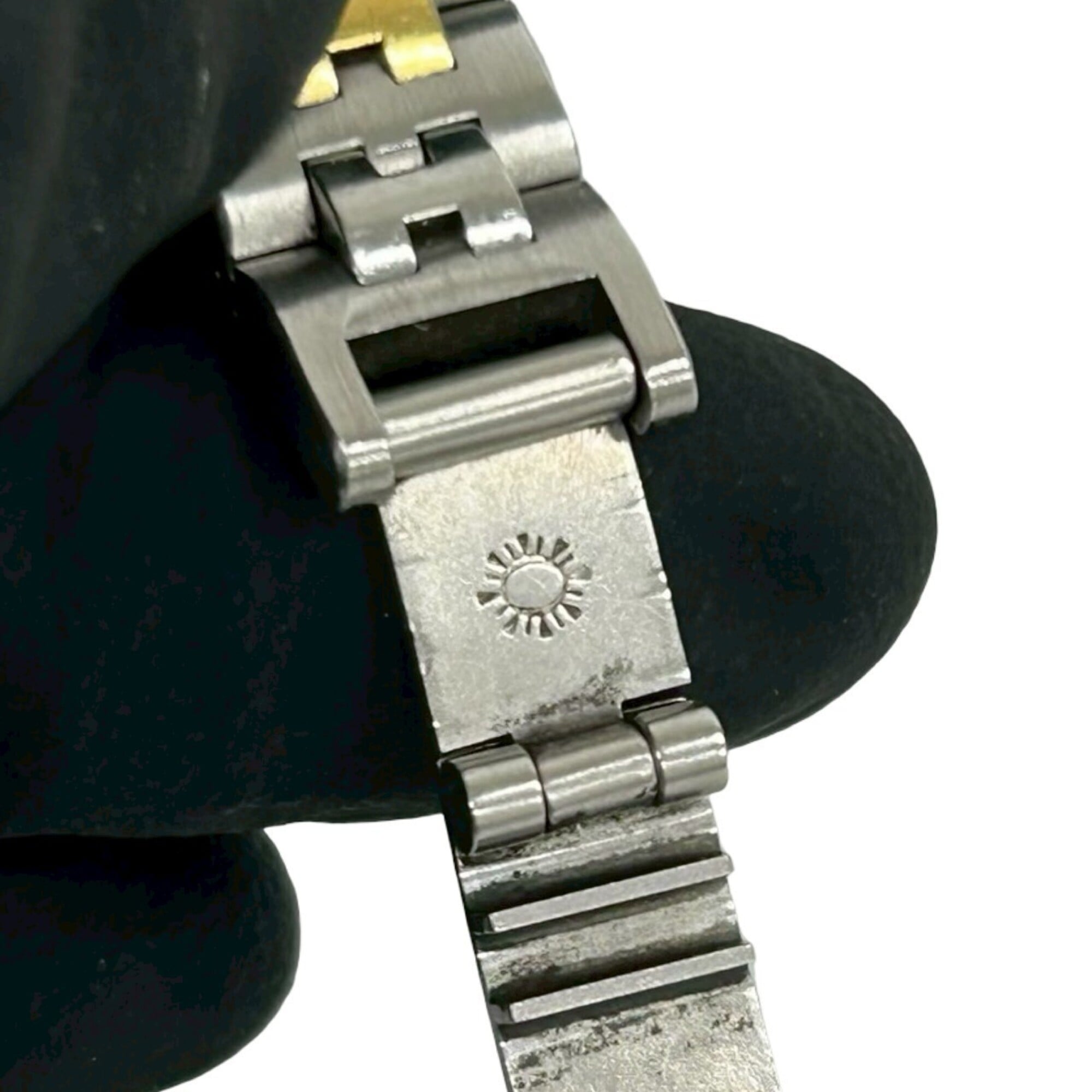 HERMES Vintage Clipper Stainless Steel GP Quartz Silver 32954