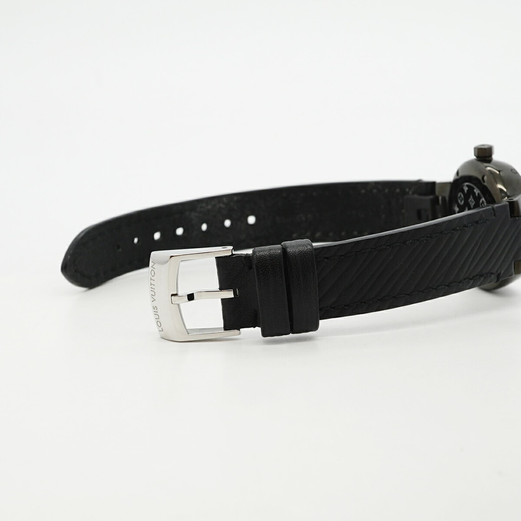 Louis Vuitton Tambour QA047 Black Dial 27mm Watch