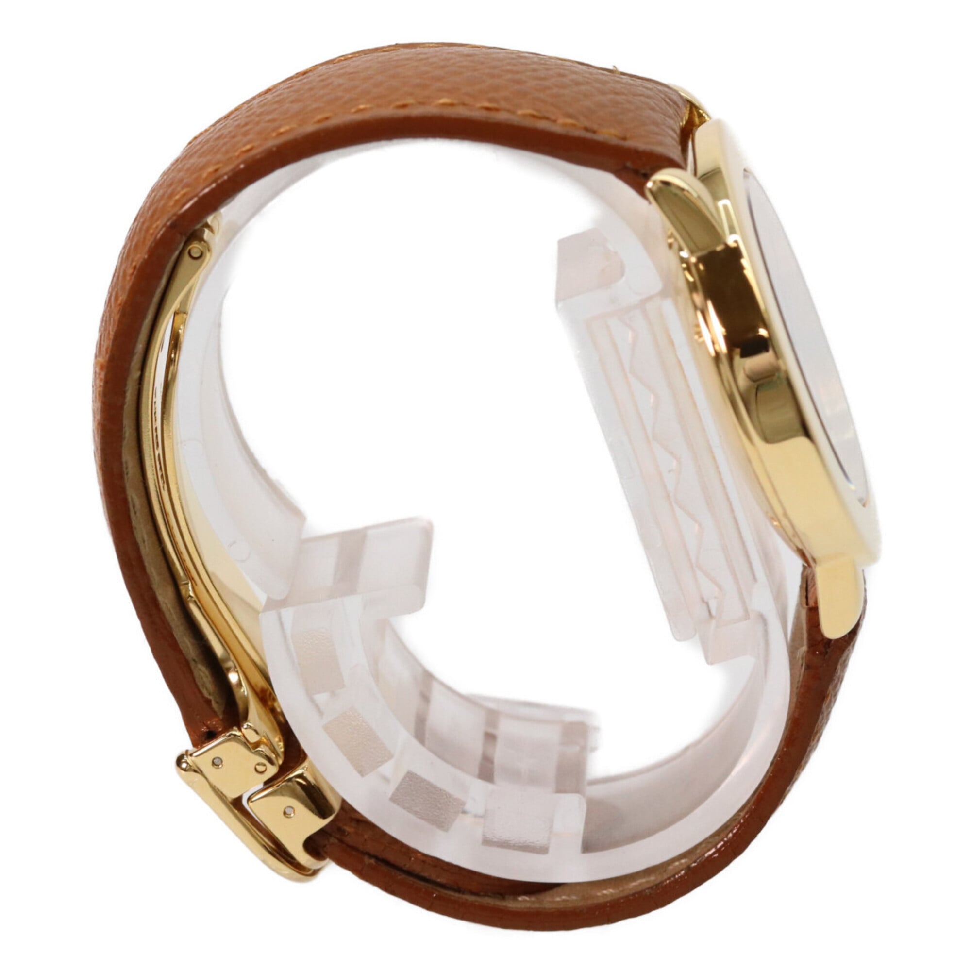 Cartier W1006922 925 Must de Ronde LM Vermeil dameshorloge met kleine secondewijzer, Trinity-ontwerp, goudkleurig met ivoorkleurige wijzerplaat