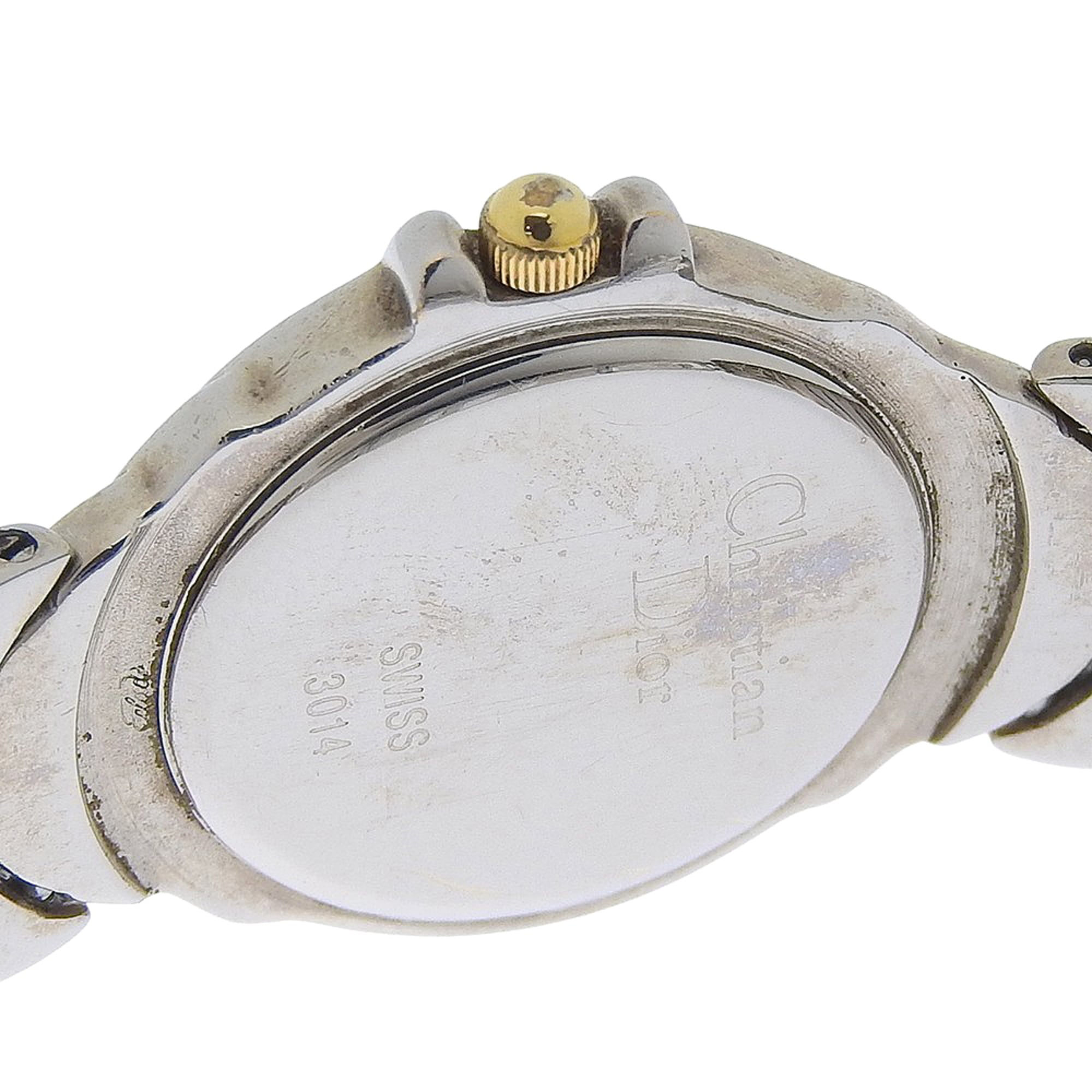 Christian Dior-horloge, roestvrij staal, quartz, analoog, witte wijzerplaat, damesmodel