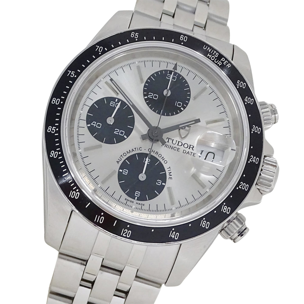 Tudor Prince Date Chronotime 79260 Silver Dial 40mm Watch