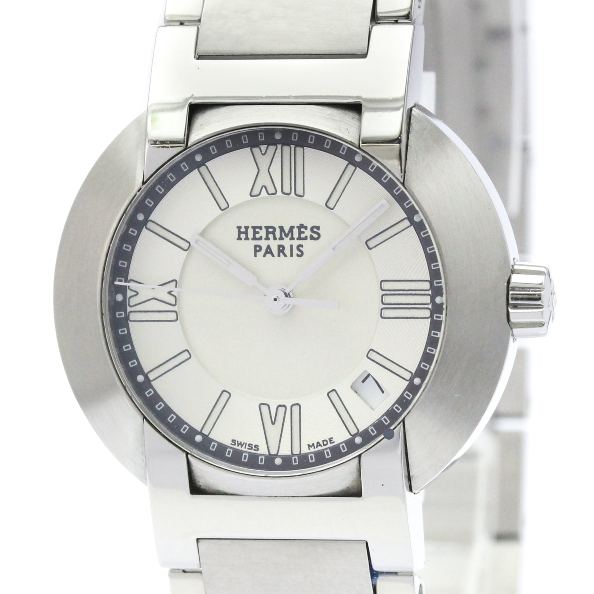 HERMES Nomade Steel Auto Quartz Ladies Watch NO1.210 Polished