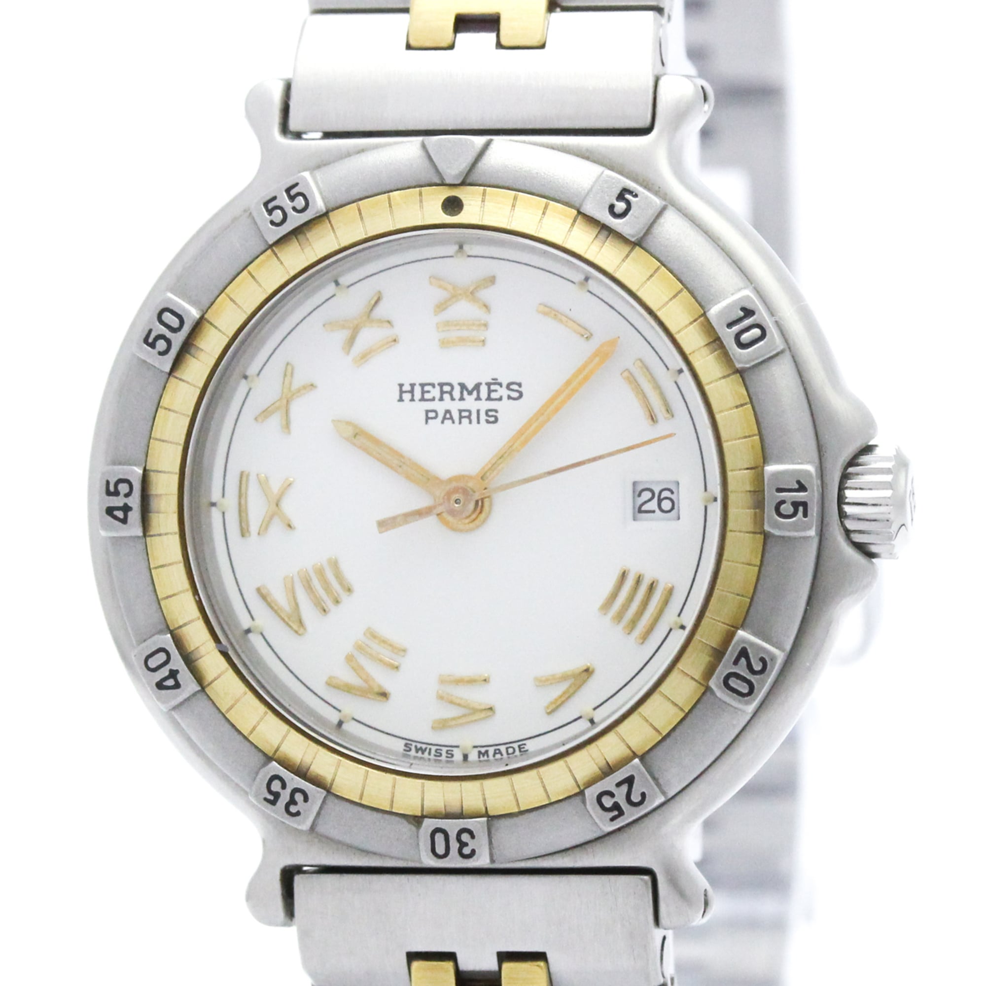 Hermes Captain Nimo BF594932 White Dial 27mm Watch