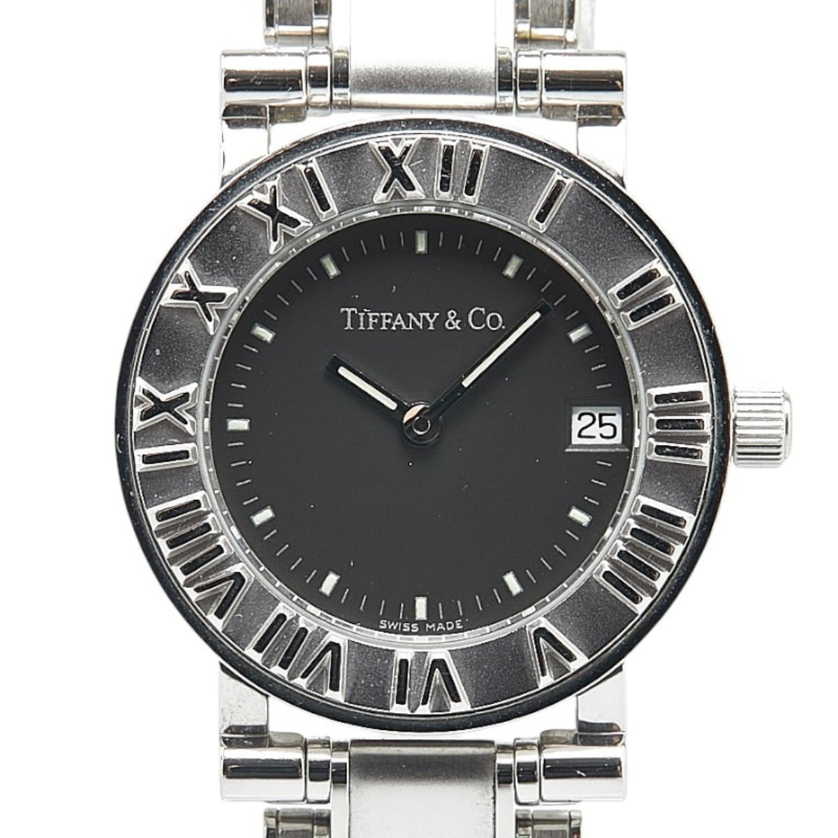 Tiffany Atlas Watch, Quartz, Black Dial, Stainless Steel  display picture 1