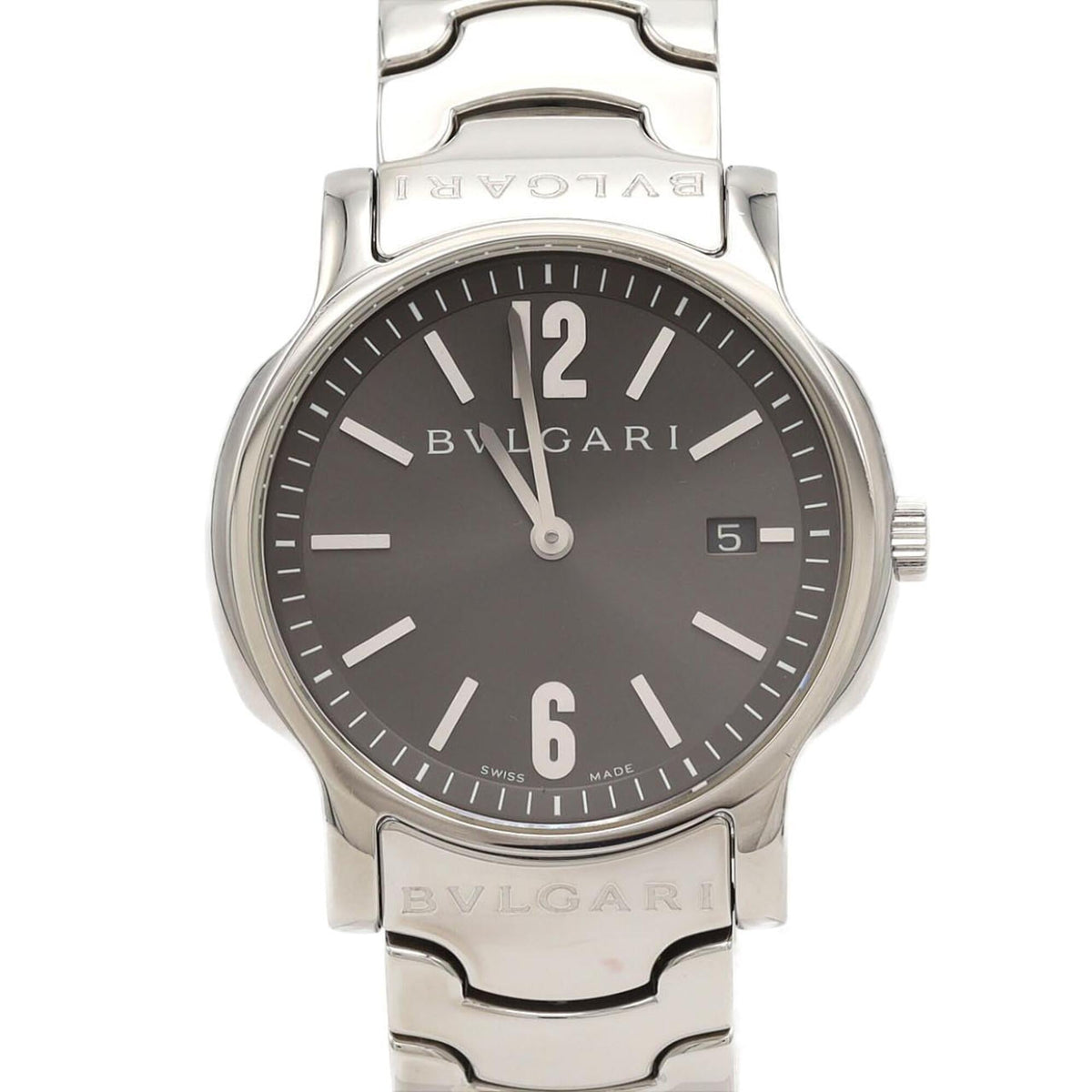 Bvlgari Bulgari Solotempo ST35S/ST35C5SSD, graues Zifferblatt, 35 mm Uhr