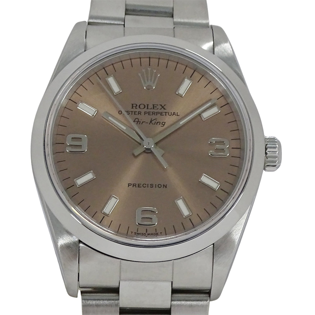 Rolex Air-King 14000 Pink Dial 34mm Watch
