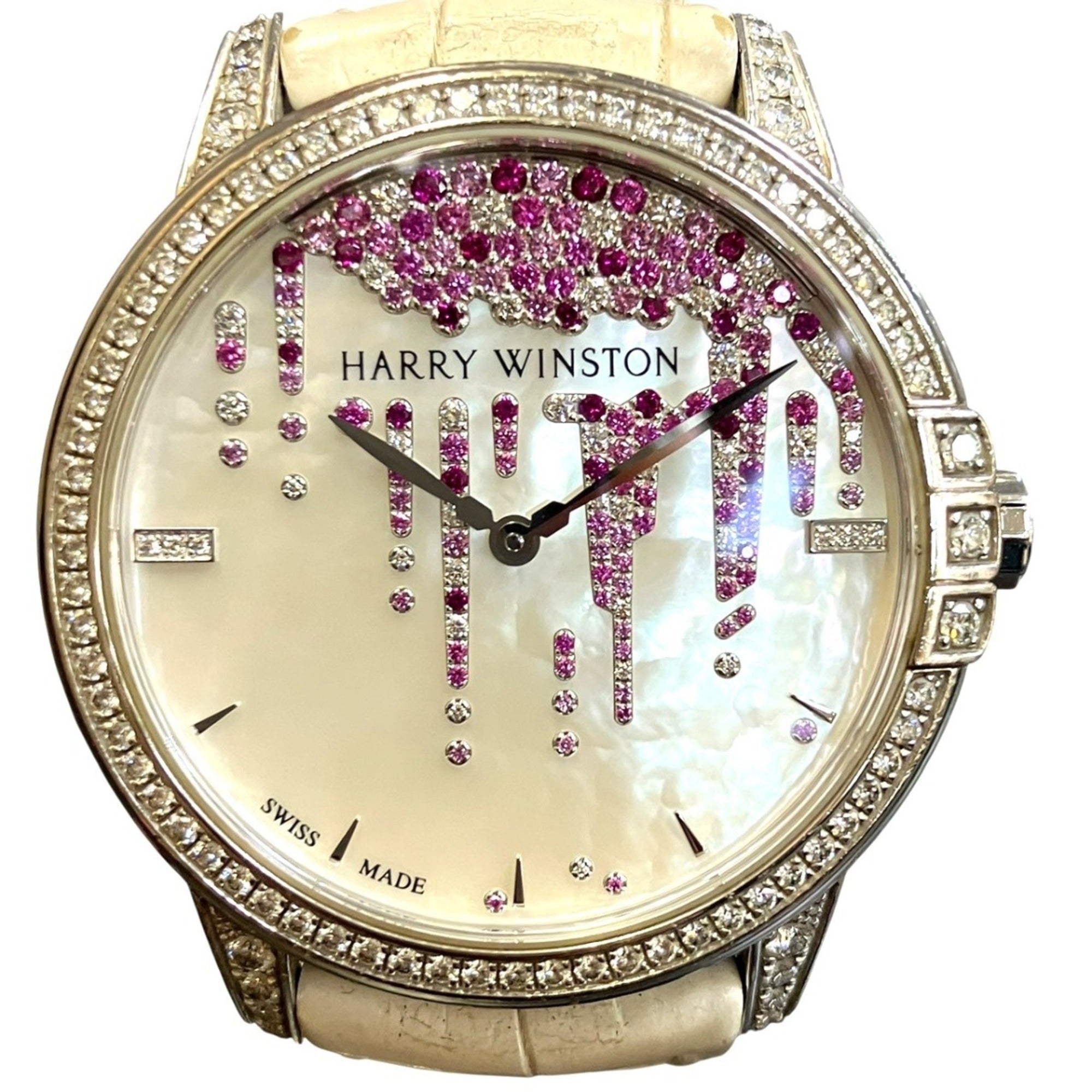 Harry Winston Midnight Diamond Stalactite MIDAHM36WW001 Pearl Dial 36mm Watch