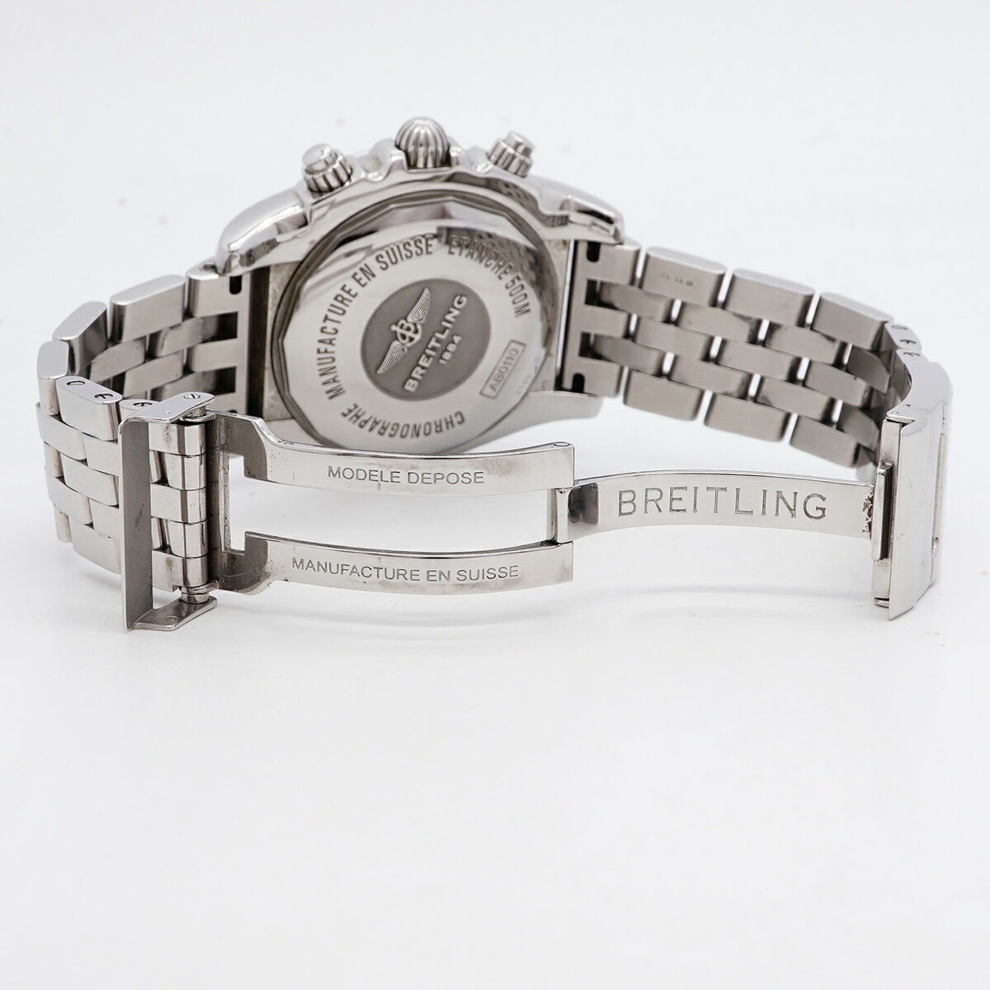 Breitling Chronomat 44 Mother-of-Pearl AB0110 Gray Dial 43mm Watch