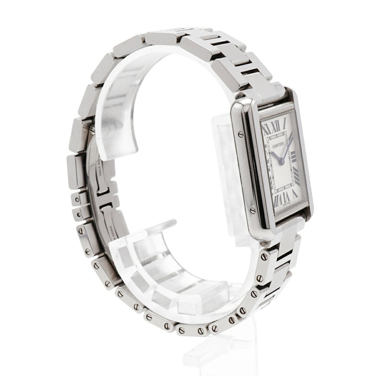Cartier Tank Solo SM W5200013 horloge met zilveren wijzerplaat, 24 mm