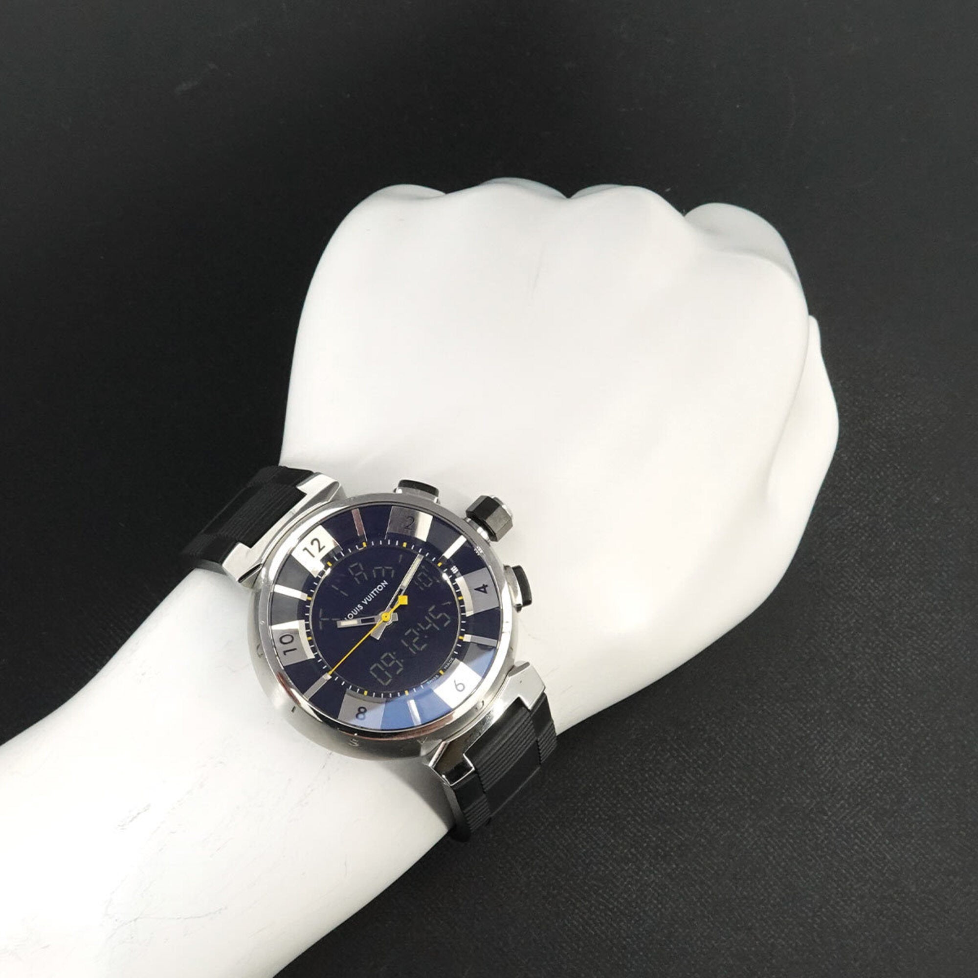 Louis Vuitton Tambour Q118F Black Dial 41mm Watch