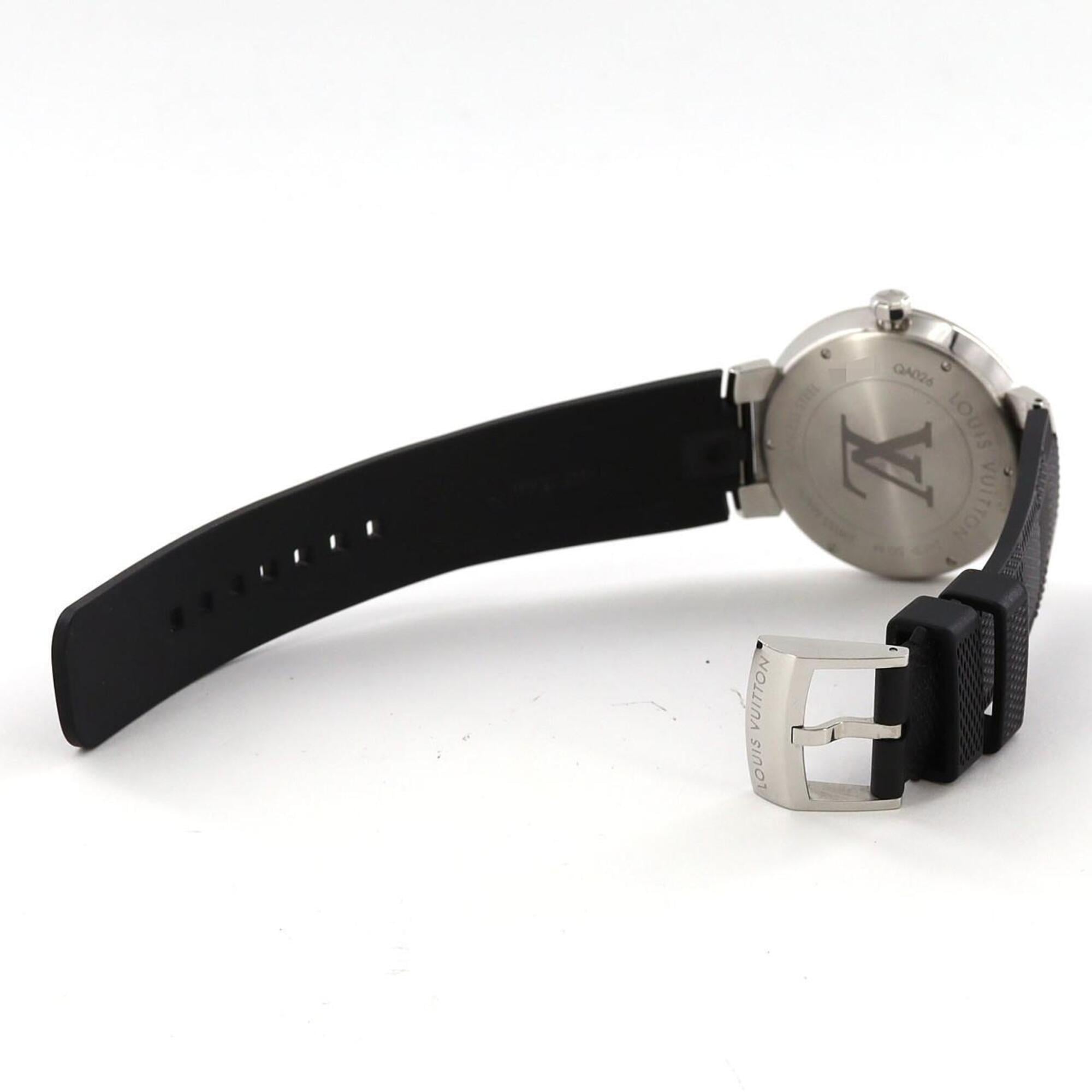 Louis Vuitton Tambour Slim Damier QA026 SS Quartz