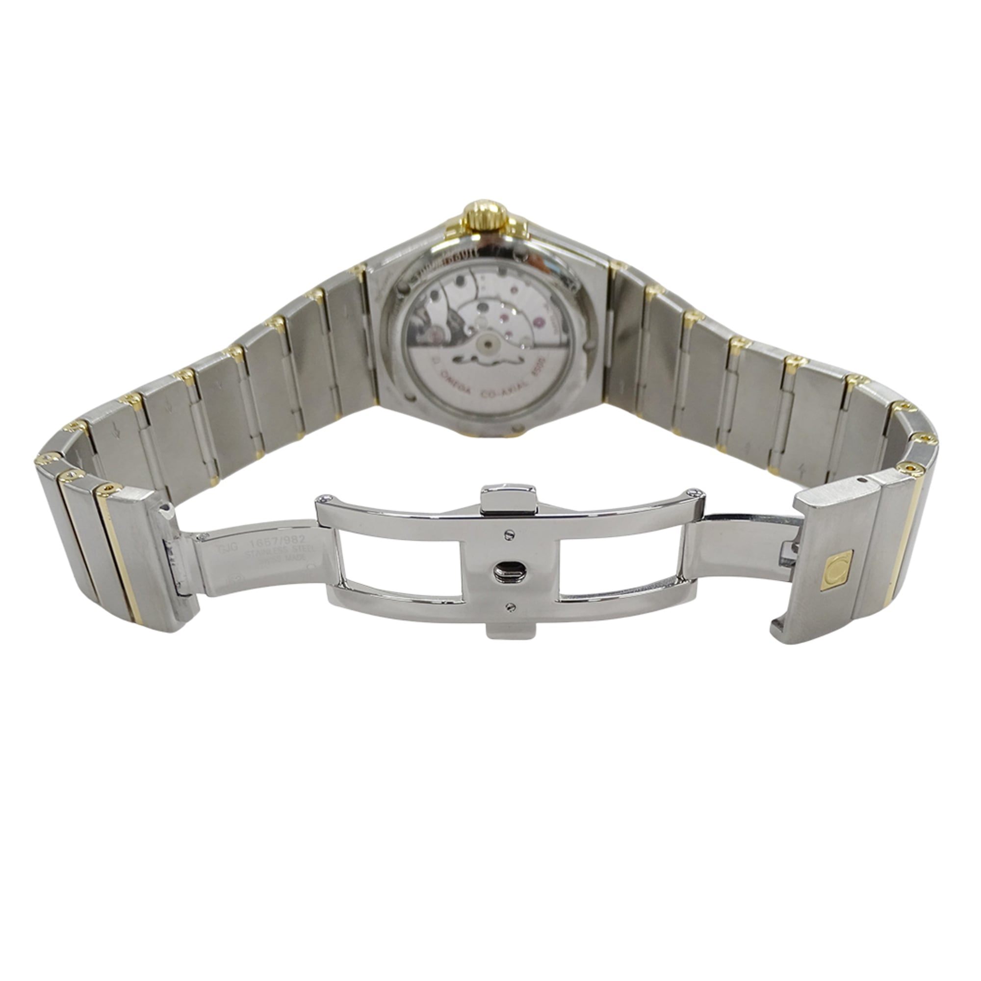 Omega Constellation 123.20.38.21.52.002 Brand Name 11P Diamonds Co-Axial Movement Date Automatic Stainless Steel (SS) and Gold (YG) Combination.
