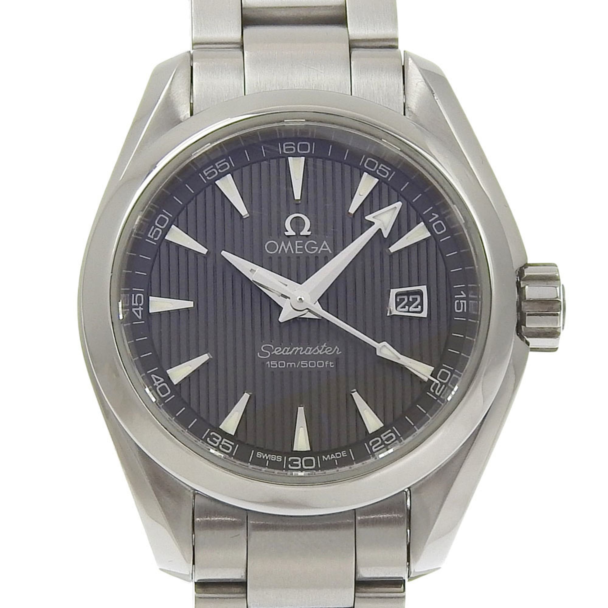 Like New Omega Seamaster Aqua Terra Date 150m Water Resistant 231 10 61 06 001 Gray Dial Stainless Steel Quartz 30mm