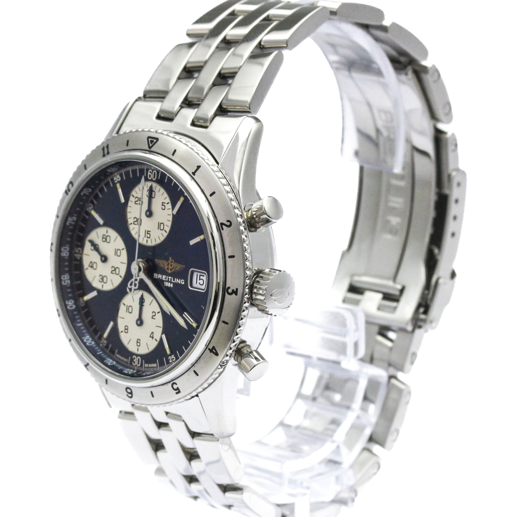 BREITLING Navitimer Aviastar Steel Automatic Watch A13023.1 Polished