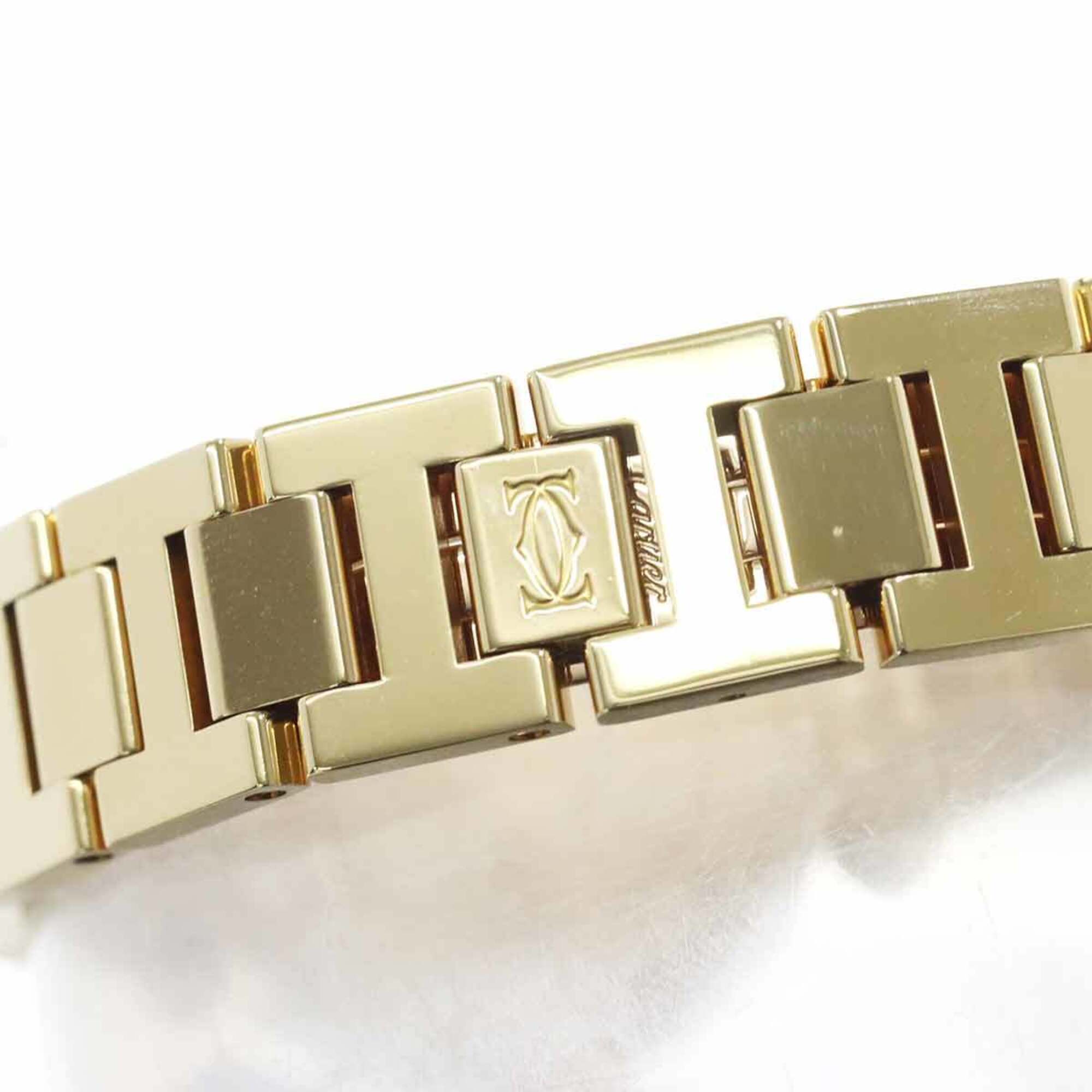 Cartier Miss Pasha WJ124015 Ladies' 8 Diamonds Silver 18K Yellow Gold Solid Quartz