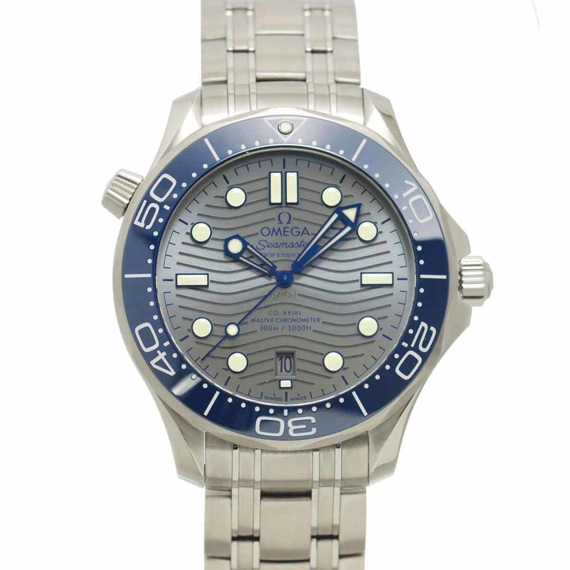 Omega Seamaster Professional 300 Co-Axial 210 30 42 20 06 001 Men's Watch Date Gray Automatic Self-winding