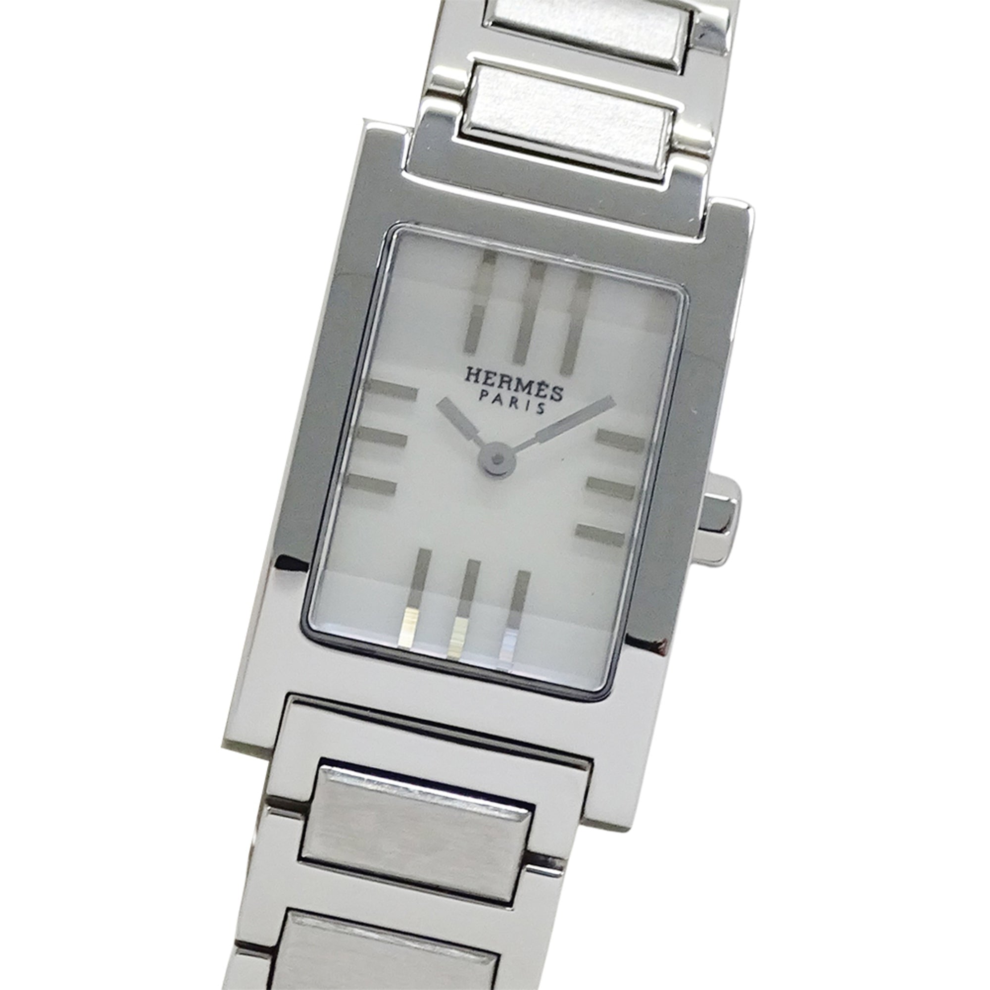 Hermes HERMES Women's Watch, Tandem Shell Quartz, Stainless Steel (SS) TA1.210, Silver, Square, Polished