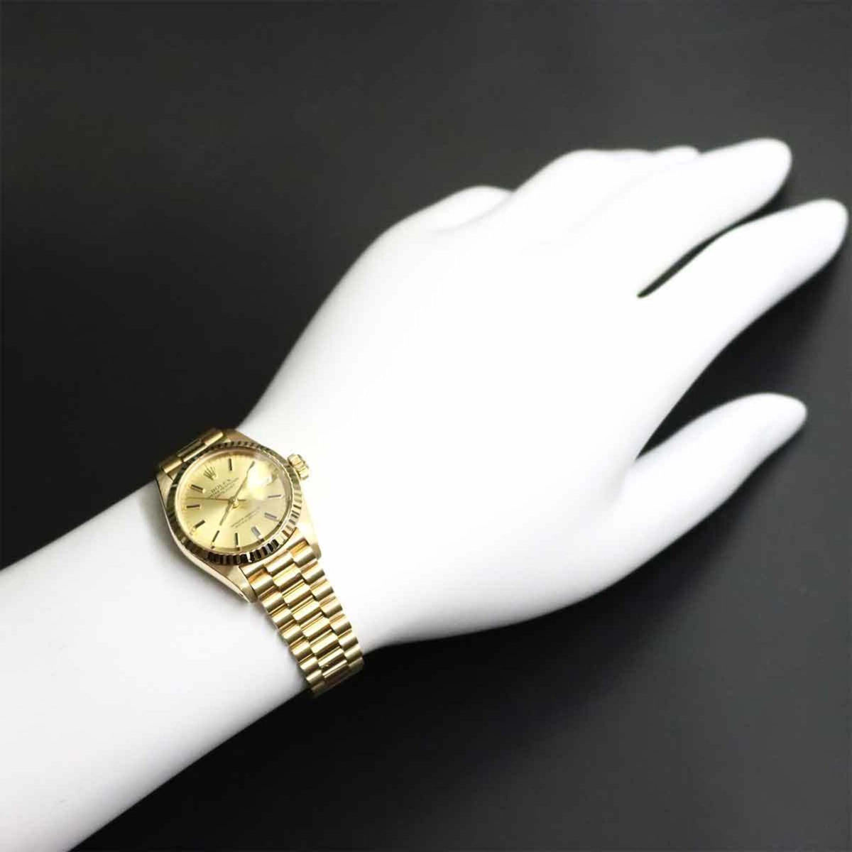 Rolex Datejust 69178 Champagne, Gold Dial 26mm Watch