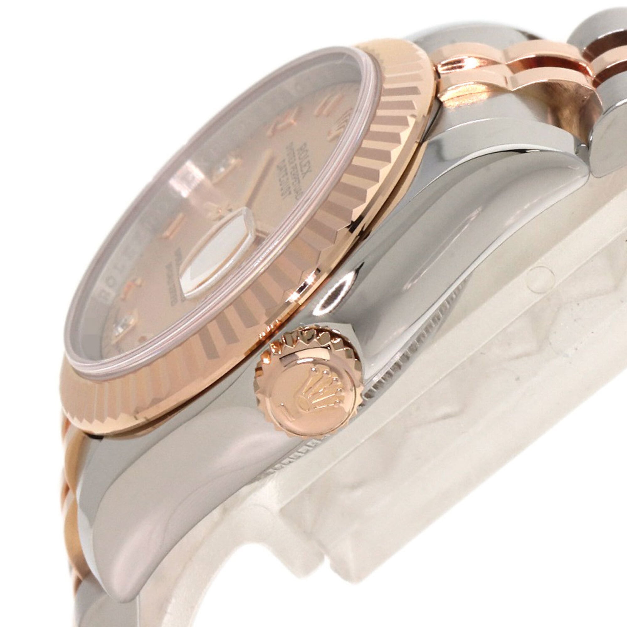 Rolex 179171N2BR Datejust 2P Diamond Gold Dust Uhr aus Edelstahl SSxK18PG Everose für Damen ROLEX