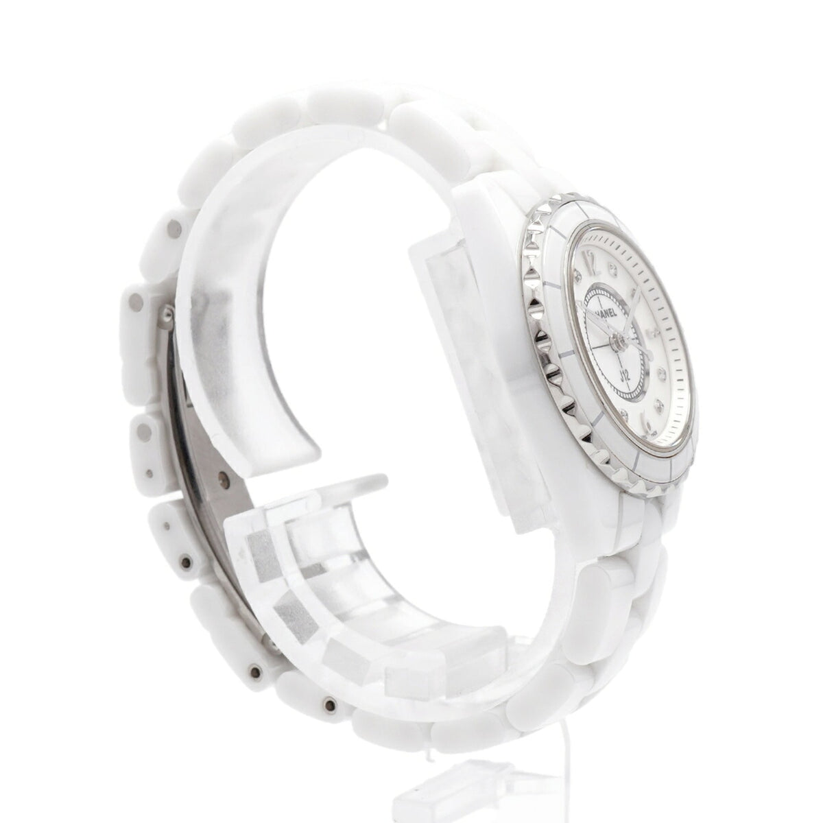 Montre Chanel J12 8P Diamond H2570 Blanc, cadran de 28 mm