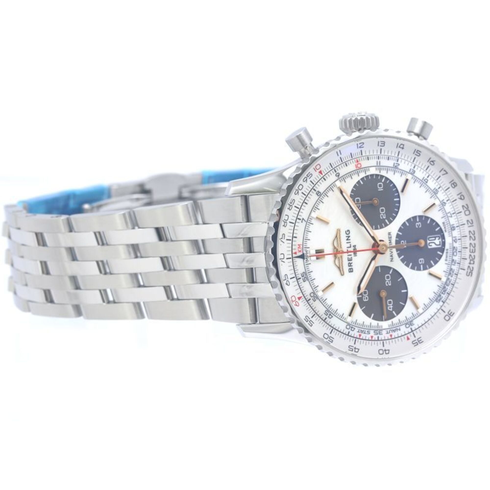 Montre Pour Hommes BREITLING Navitimer B01 AB0139211A1A1 AB0139 Chronographe Édition Japon en acier inoxydable 40399