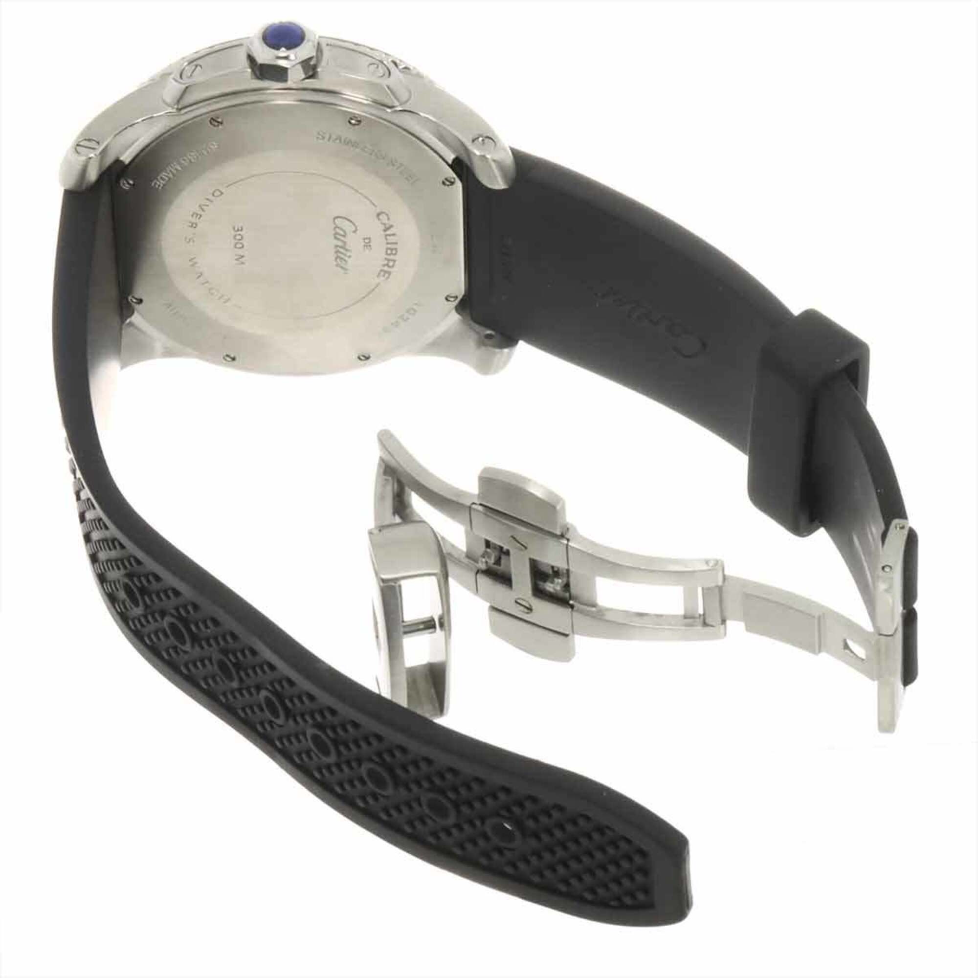 Cartier Calibre de Diver W7100056 Men's Watch, Date, Black, Automatic Movement