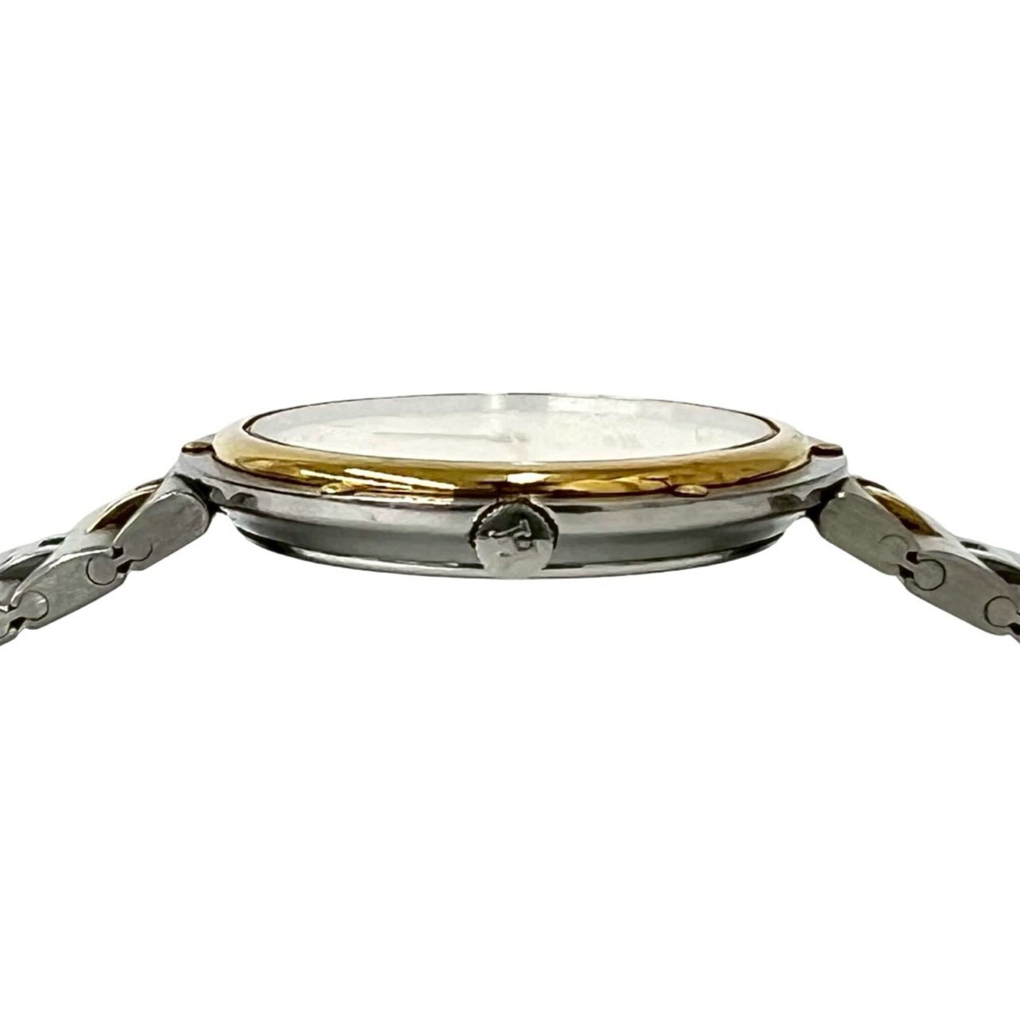HERMES Clipper Stainless Steel GP Quartz Wristwatch, Silver/Gold, 32086